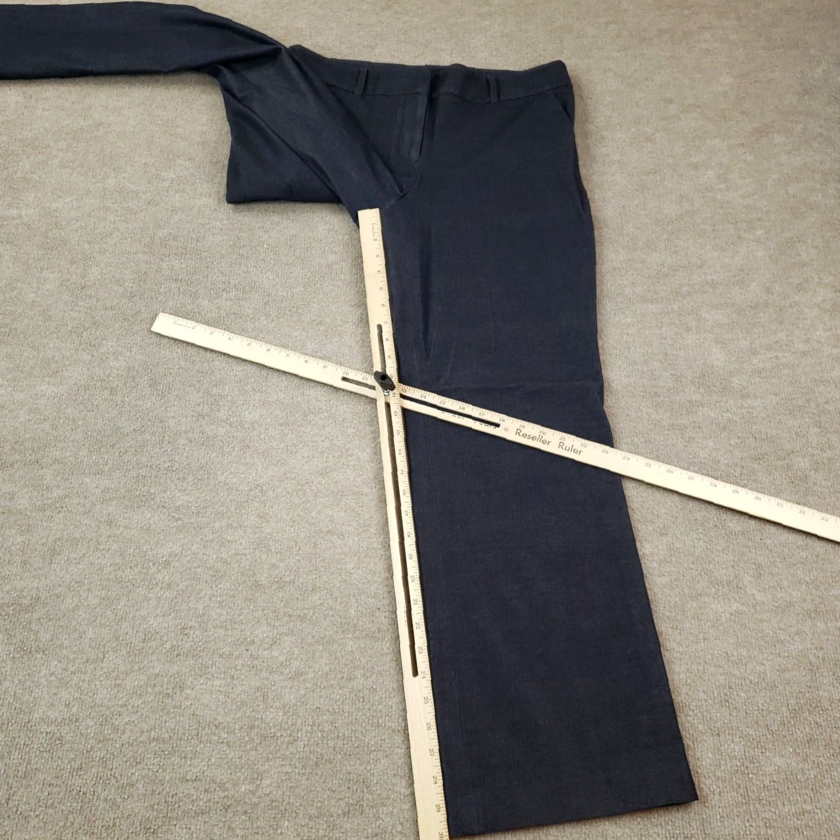 Talbots Womens Talbots Blue Newport Bootcut Stretch Pants 10 Extra Large Size 33" - 2 Thumbnail