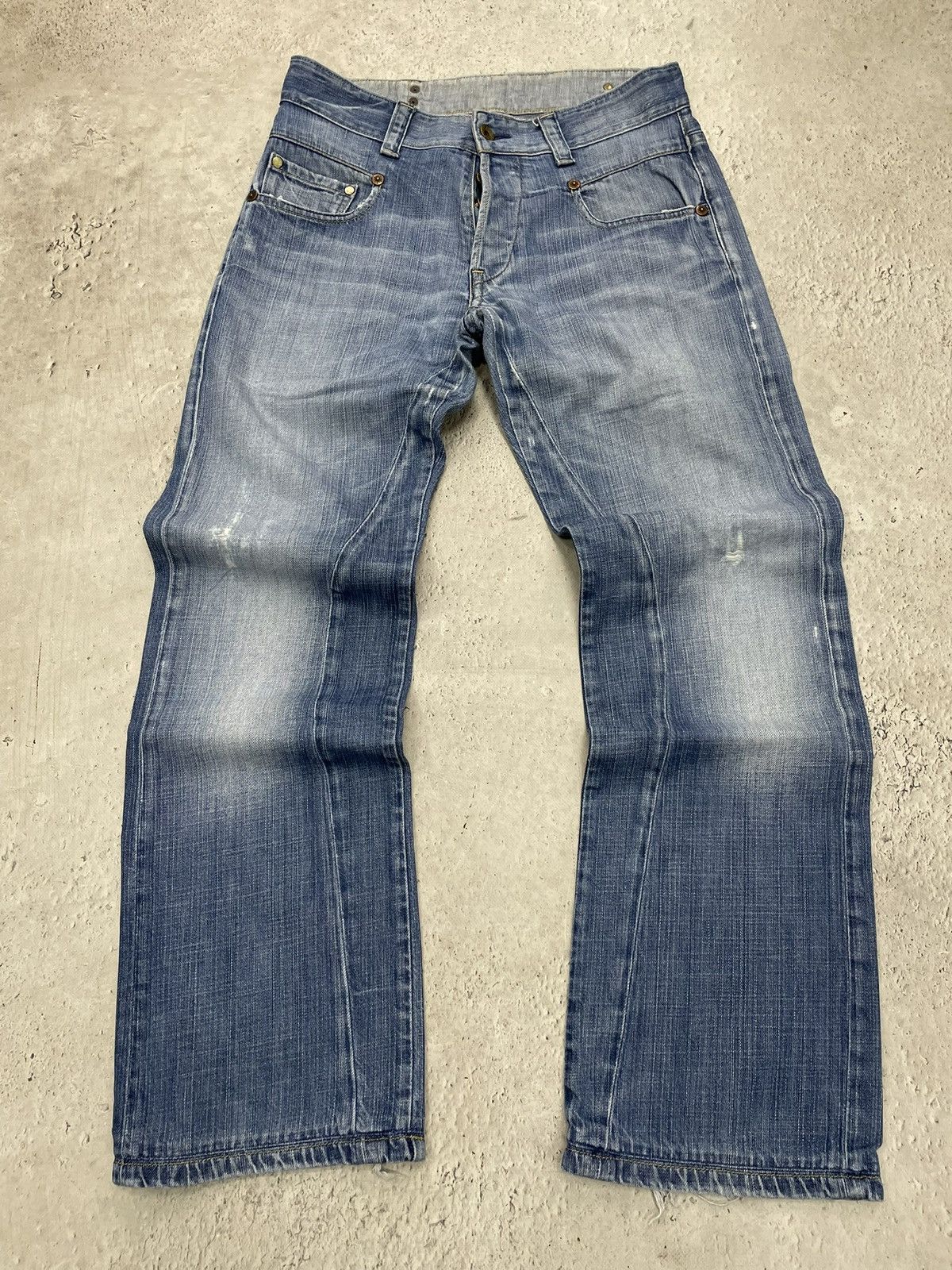 G-Star G-Star faded flared blue denim pants Y2K utility streetwear Size US 31 - 1 Thumbnail
