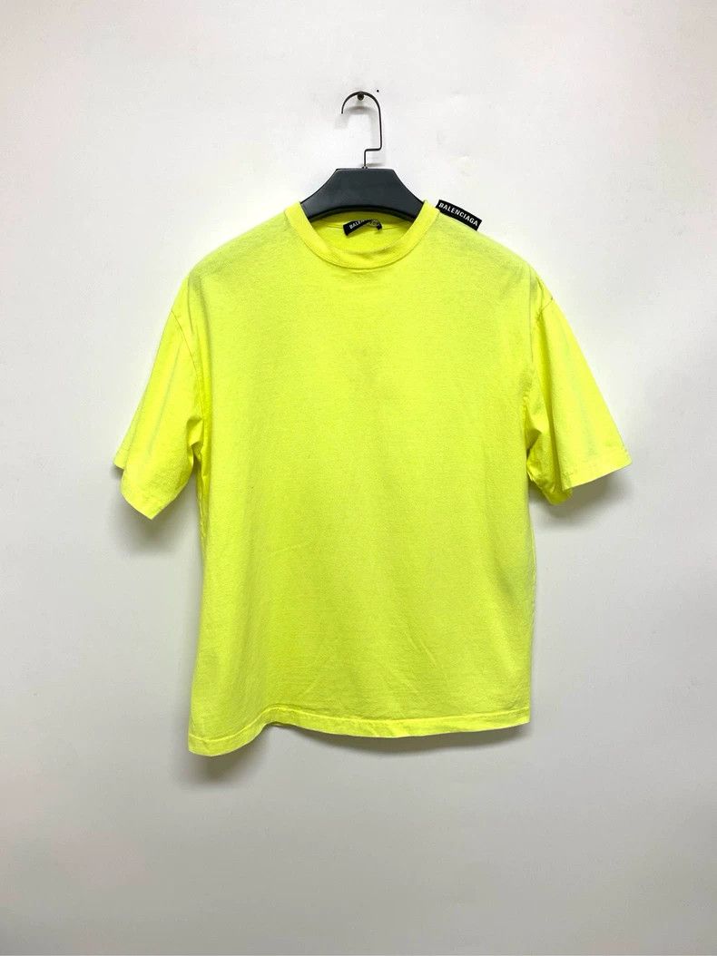 Balenciaga Balenciaga Neon Green Short Sleeve T-Shirt - dmc Size US S / EU 44-46 / 1 - 1 Thumbnail