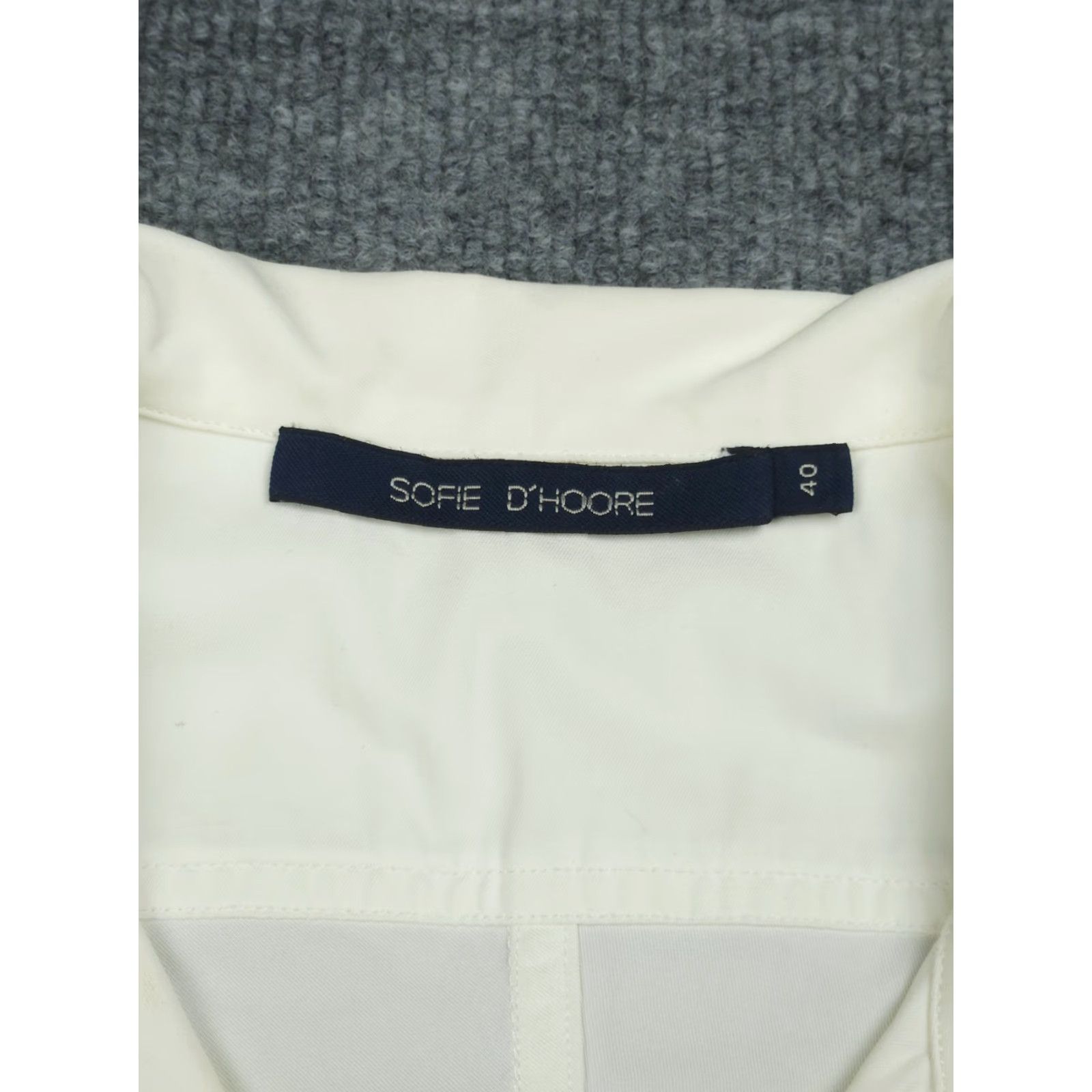 SOFIE D'HOORE Sofie D'Hoore Shirt Womens 40 White 3/4 Sleeve Collared Oversized Cotton Blouse Size S / US 4 / IT 40 - 6 Thumbnail