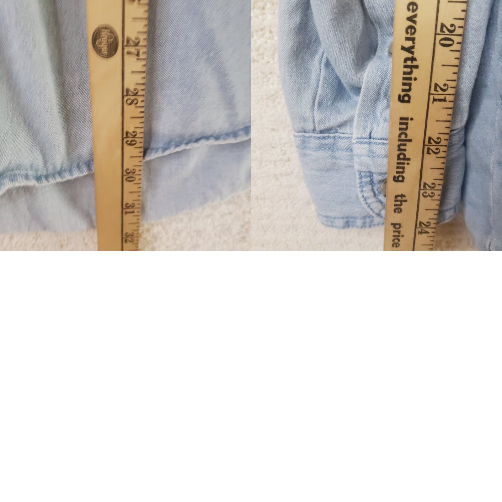 Wrangler Wrangler Rugged Wear Denim Shirt Mens Large Blue Button Up 100% Cotton Classic Western Cowboy Grunge Workwear Size US L / EU 52-54 / 3 - 10 Thumbnail