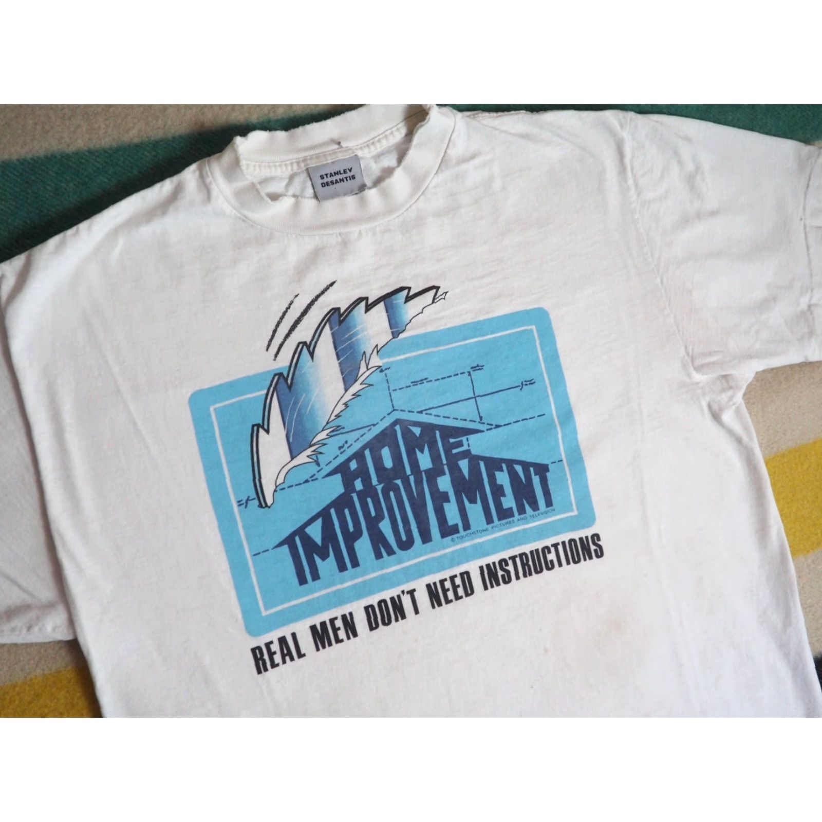 Vintage VTG 90s Stanley Desantis Home Improvement TV Show Promo White Tee T-Shirt Mens L Size US L / EU 52-54 / 3 - 2 Thumbnail
