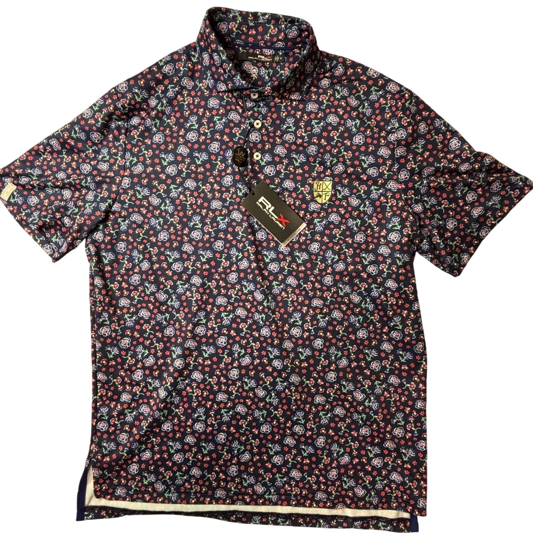 RLX Ralph Lauren RLX Ralph Lauren Polo Shirt Mens M Blue Floral Golf Wicking Classic NWT Size US M / EU 48-50 / 2 - 2 Thumbnail