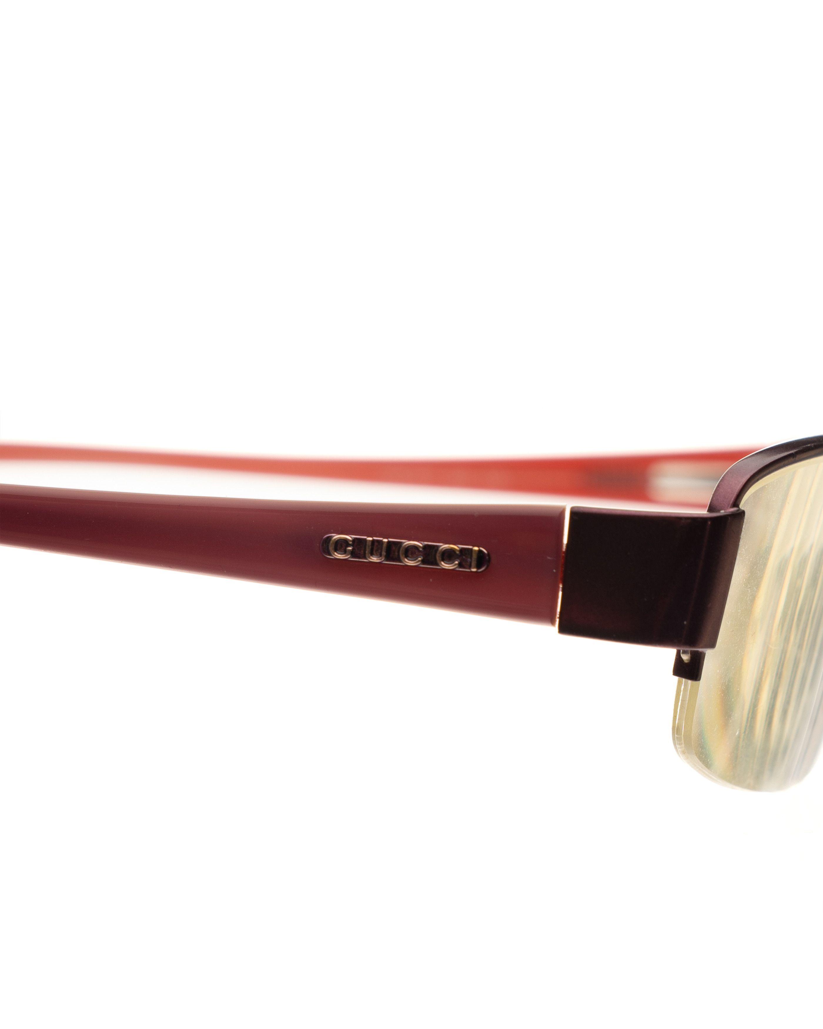 Gucci Gucci '00s Purple Half-Rim Rectangular Glasses Size ONE SIZE - 2 Thumbnail