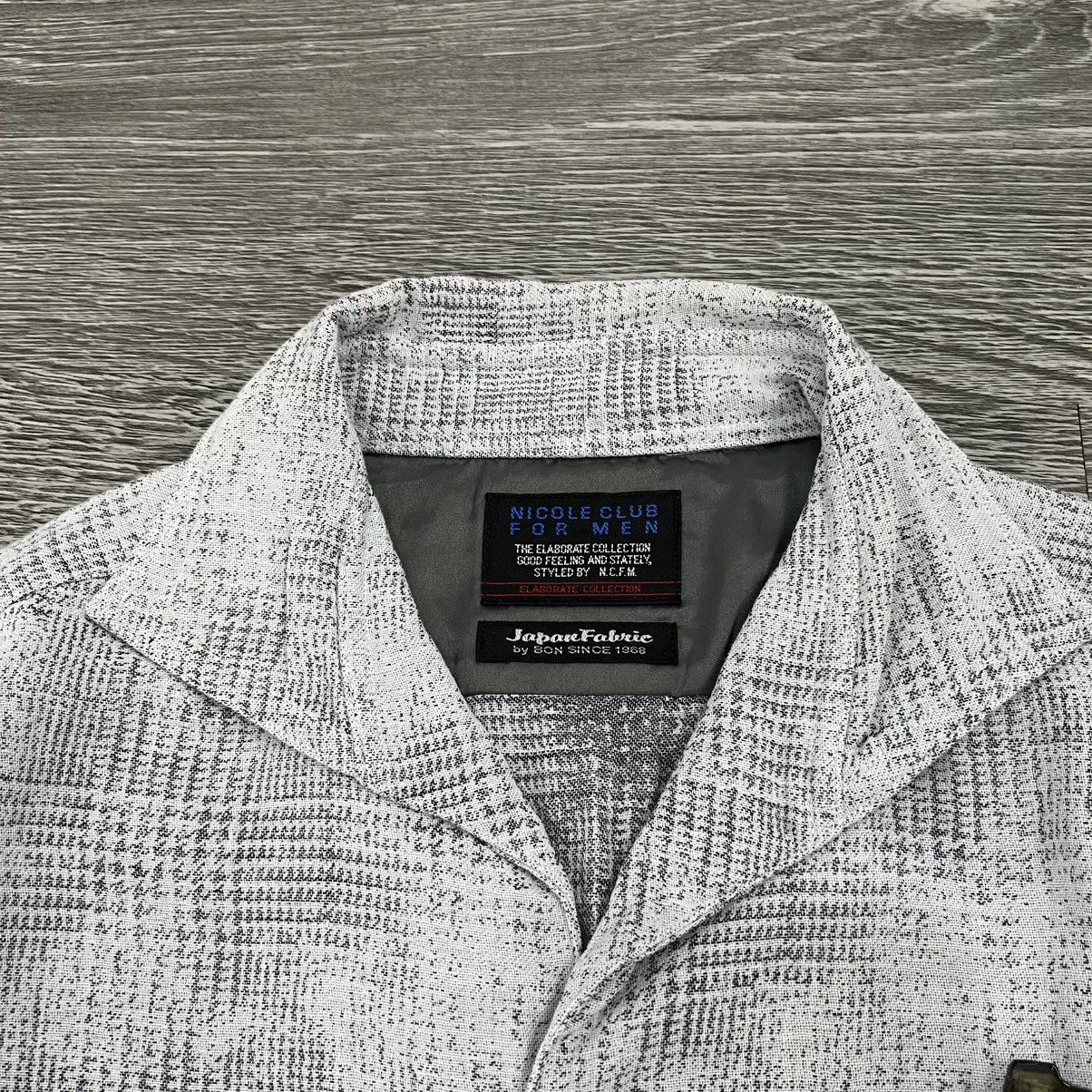 Japanese Brand 2000s Nicole Club For Men Textured Check Shirt Designer Size US M / EU 48-50 / 2 - 9 Thumbnail