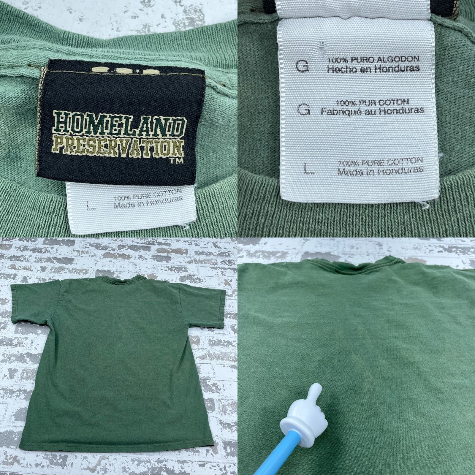 Vintage VINTAGE Homeland United States Army T-Shirt Men L Green Crew Neck Graphic Print Size US L / EU 52-54 / 3 - 8 Thumbnail