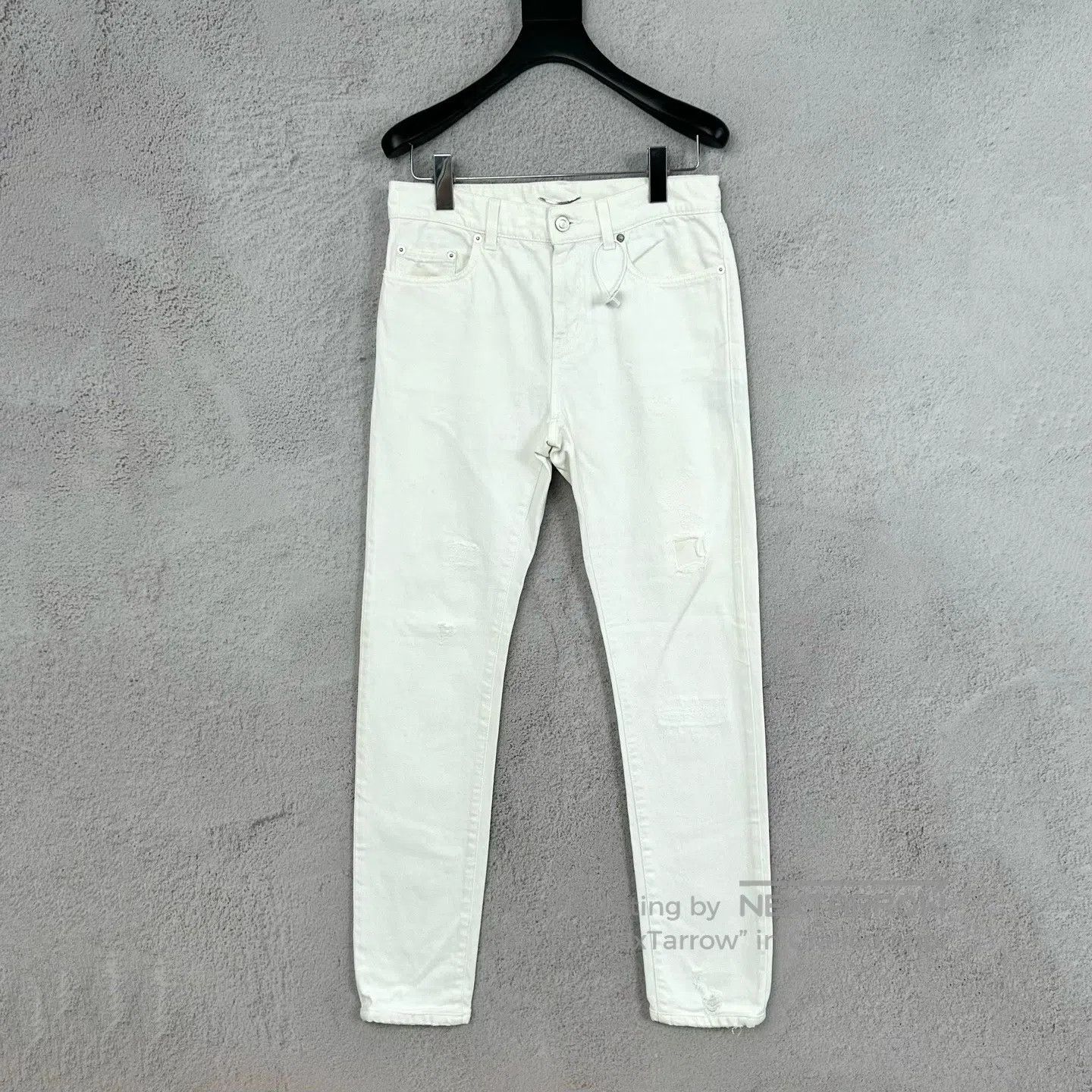 Saint Laurent Paris Saint Laurent Paris White denim jeans with holes Size 30" / US 8 / IT 44 - 1 Thumbnail