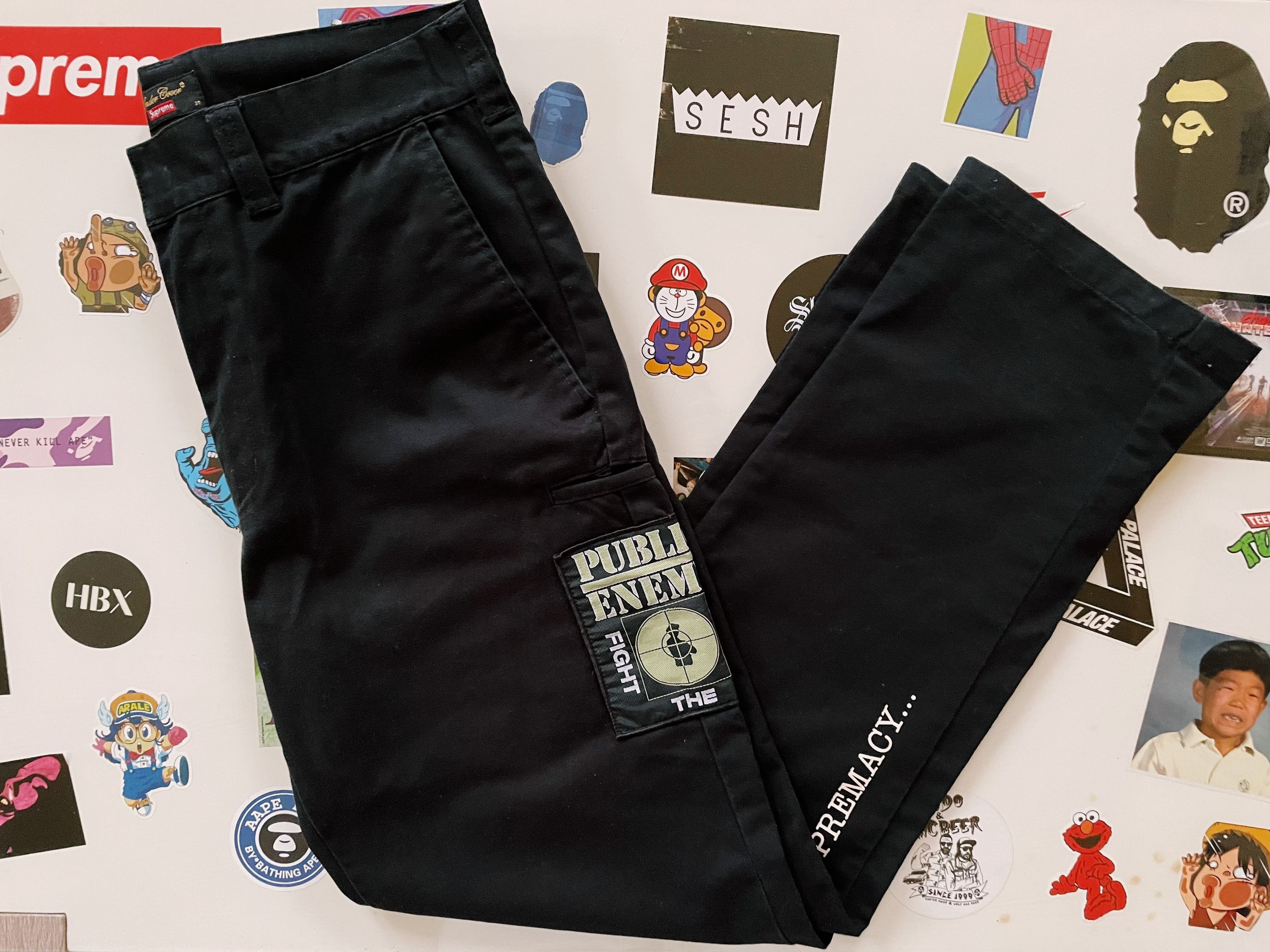 Public Enemy × Supreme × Undercover Supreme UNDERCOVER/Public Enemy Work Pants Black Size US 30 / EU 46 - 3 Thumbnail