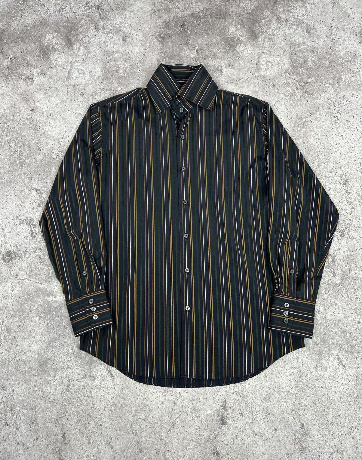 Dolce & Gabbana Vintage Dolce & Gabbana Striped Button Up Shirt Long Sleeve Size US XL / EU 56 / 4 - 1 Thumbnail
