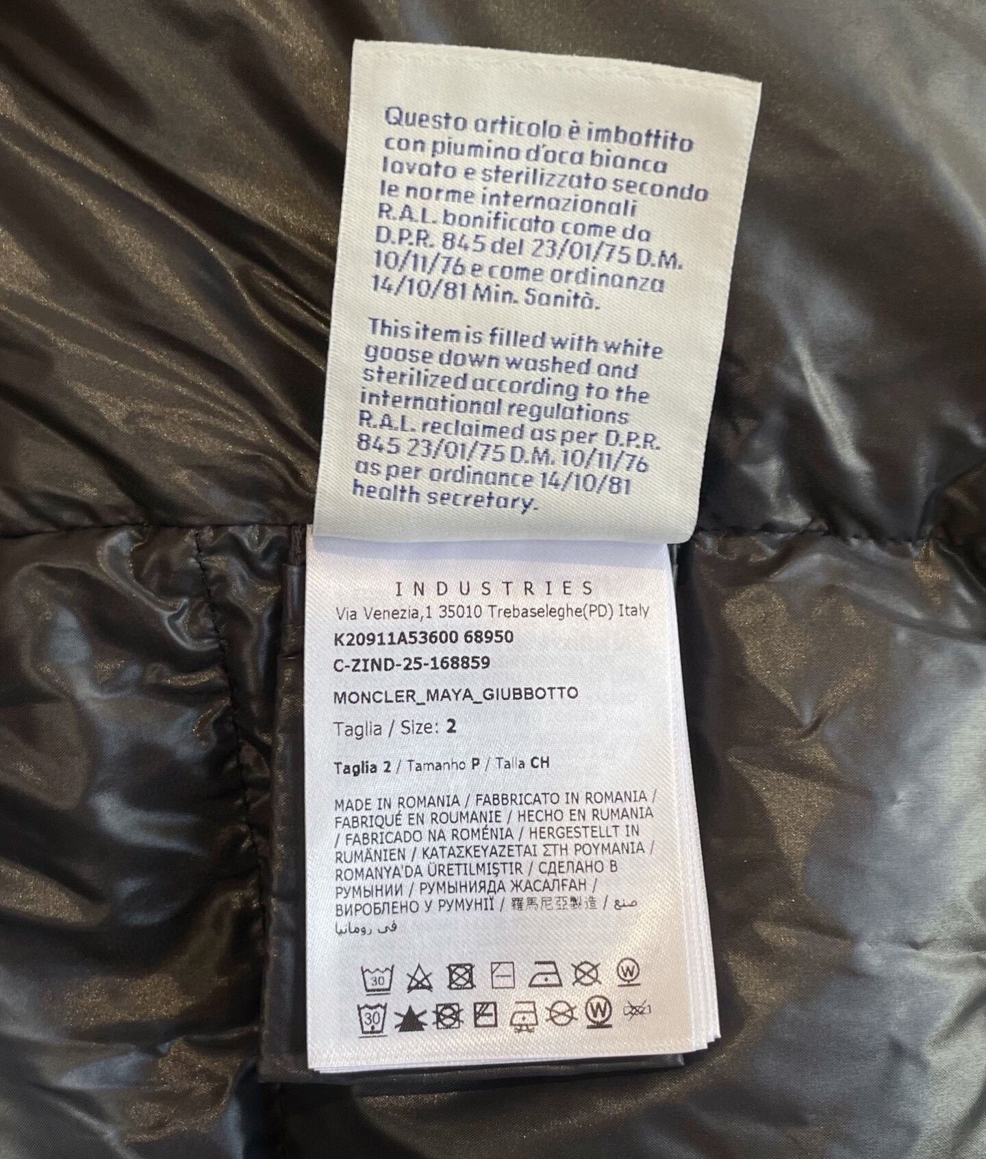 Moncler sleek black Moncler Maya down jacket Size US L / EU 52-54 / 3 - 6 Thumbnail