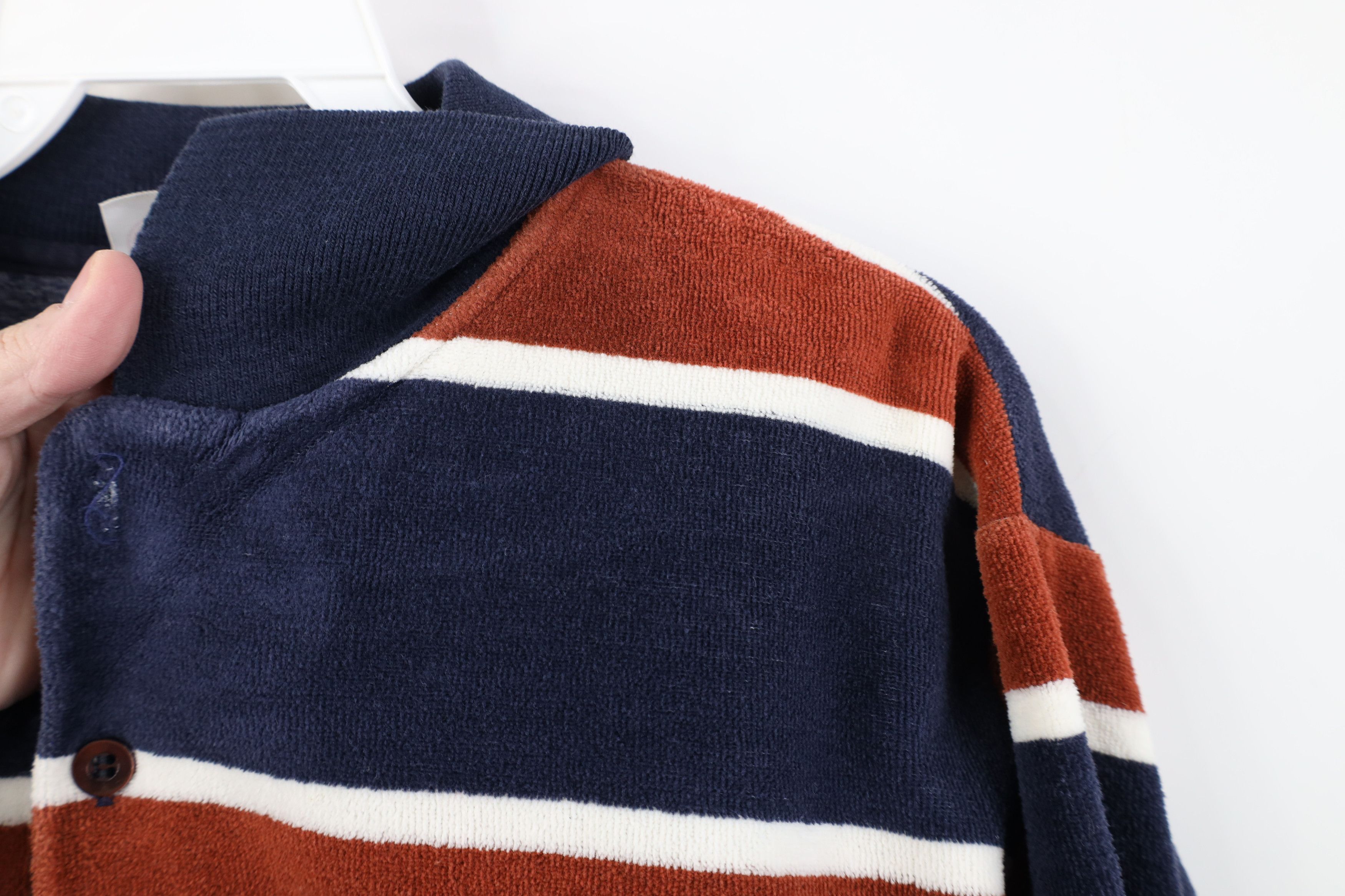Vintage Vintage 70s Streetwear Terry Cloth Long Sleeve Rugby Polo Size US L / EU 52-54 / 3 - 4 Thumbnail