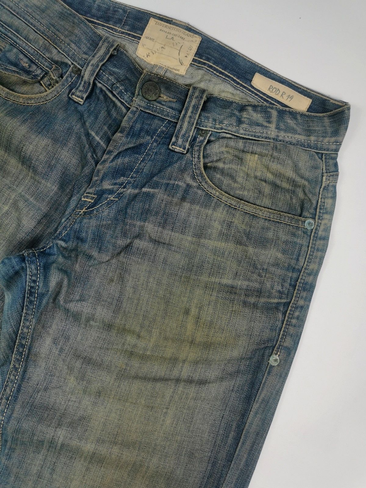 Vintage Bootcut Taverniti ROD R 19 Distressed Denim Jeans Size US 32 / EU 48 - 6 Thumbnail