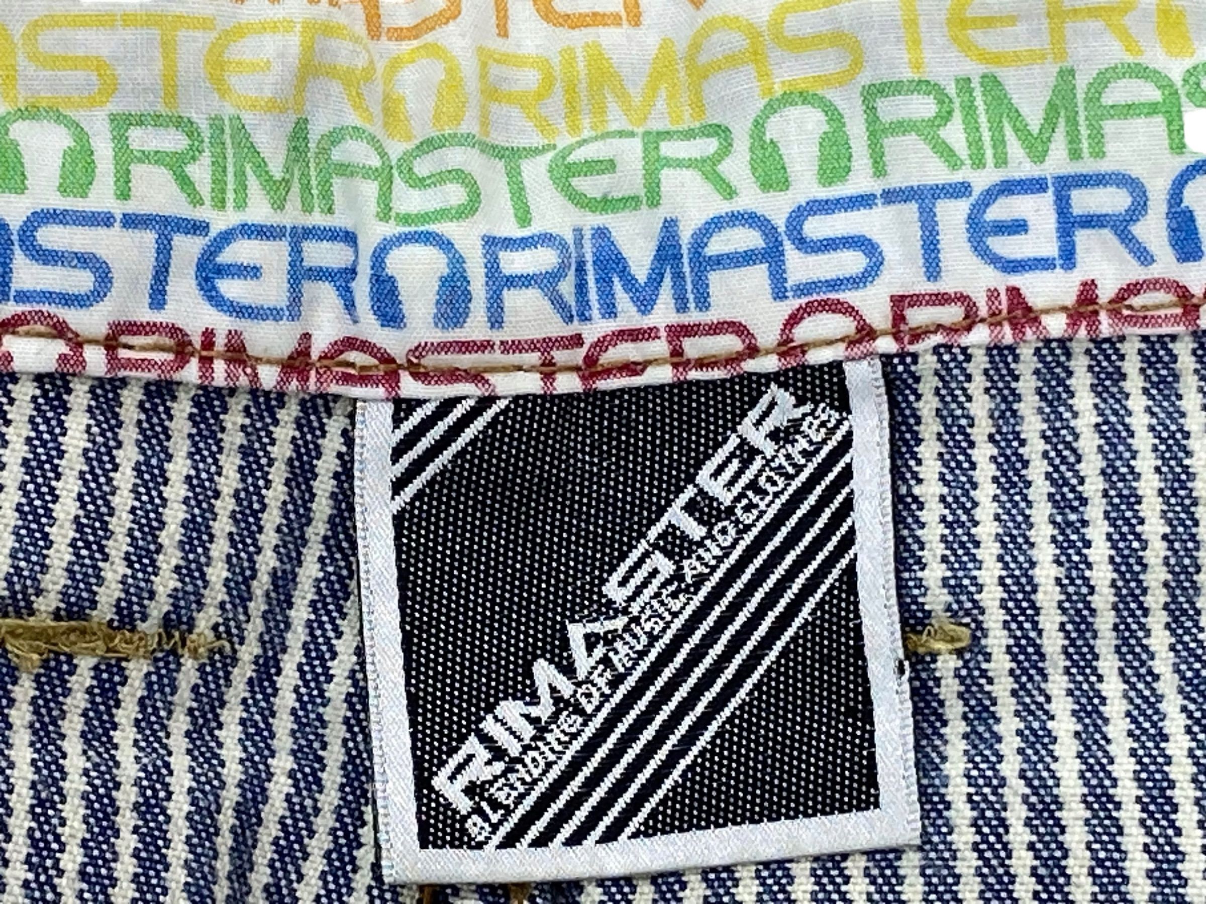 Japanese Brand RMT Double Waist Jeans Japanese Hickory Stripes Skateboard Size US 31 - 8 Thumbnail