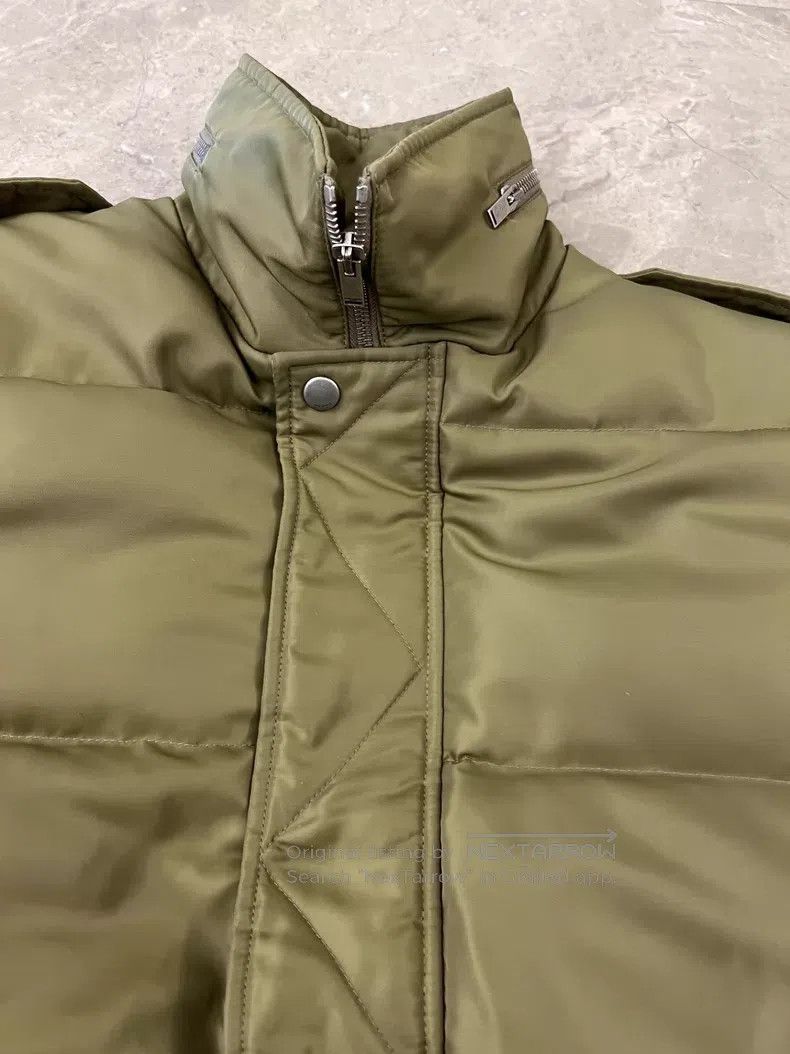 Saint Laurent Paris Saint Laurent Paris Green Shoulder Patch Zipper Down Jacke Size US M / EU 48-50 / 2 - 5 Thumbnail