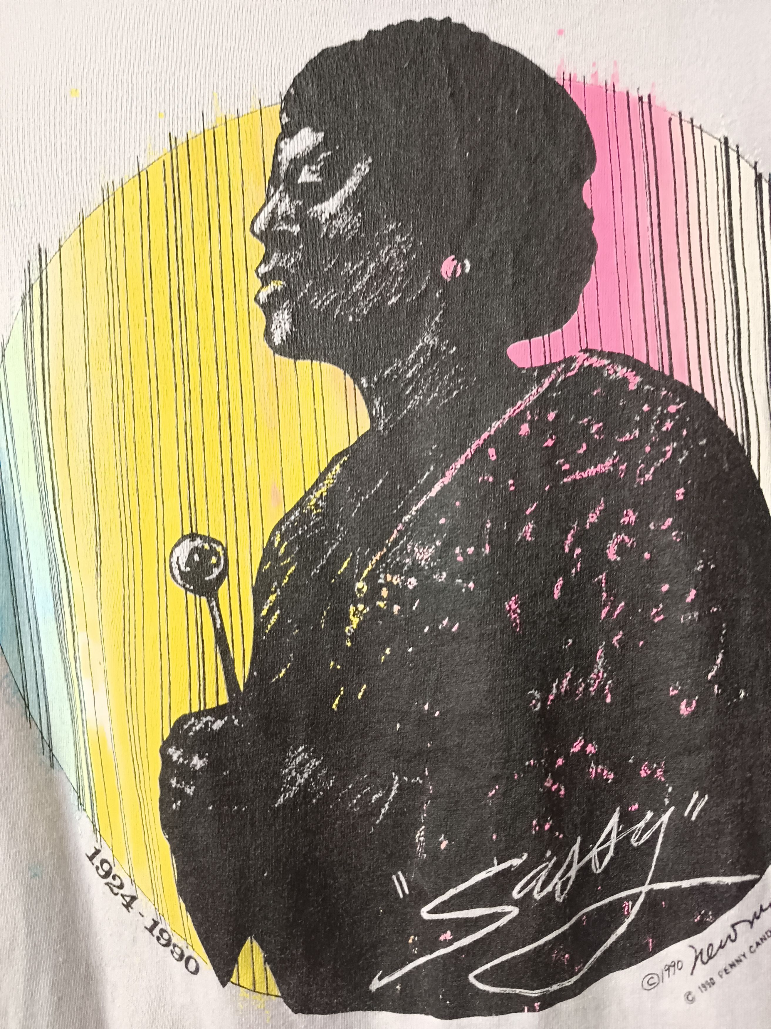 Band Tees 90s Jazz Singer Sarah Vaughan Sassy Art Tee Size US M / EU 48-50 / 2 - 12 Thumbnail