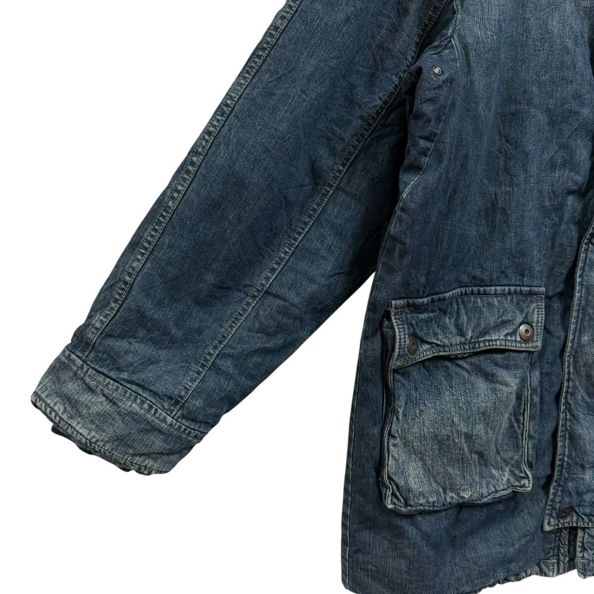 Johnbull Johnbull Fur Hoodie Denim Jacket Size US L / EU 52-54 / 3 - 9 Thumbnail