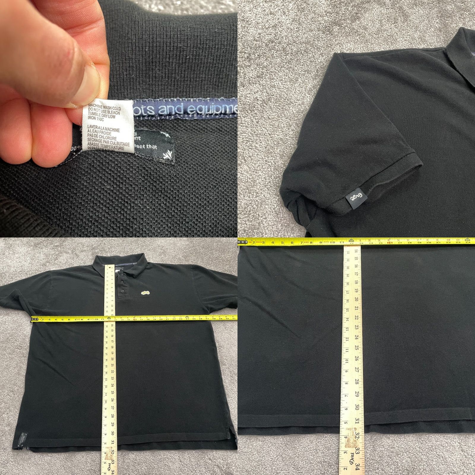 Roots VINTAGE LRG Polo Shirt Shirt Men 3XL Black Cotton Casual Y2K Retro 90s Golf Tennis Mens Size US XXL / EU 58 / 5 - 8 Thumbnail