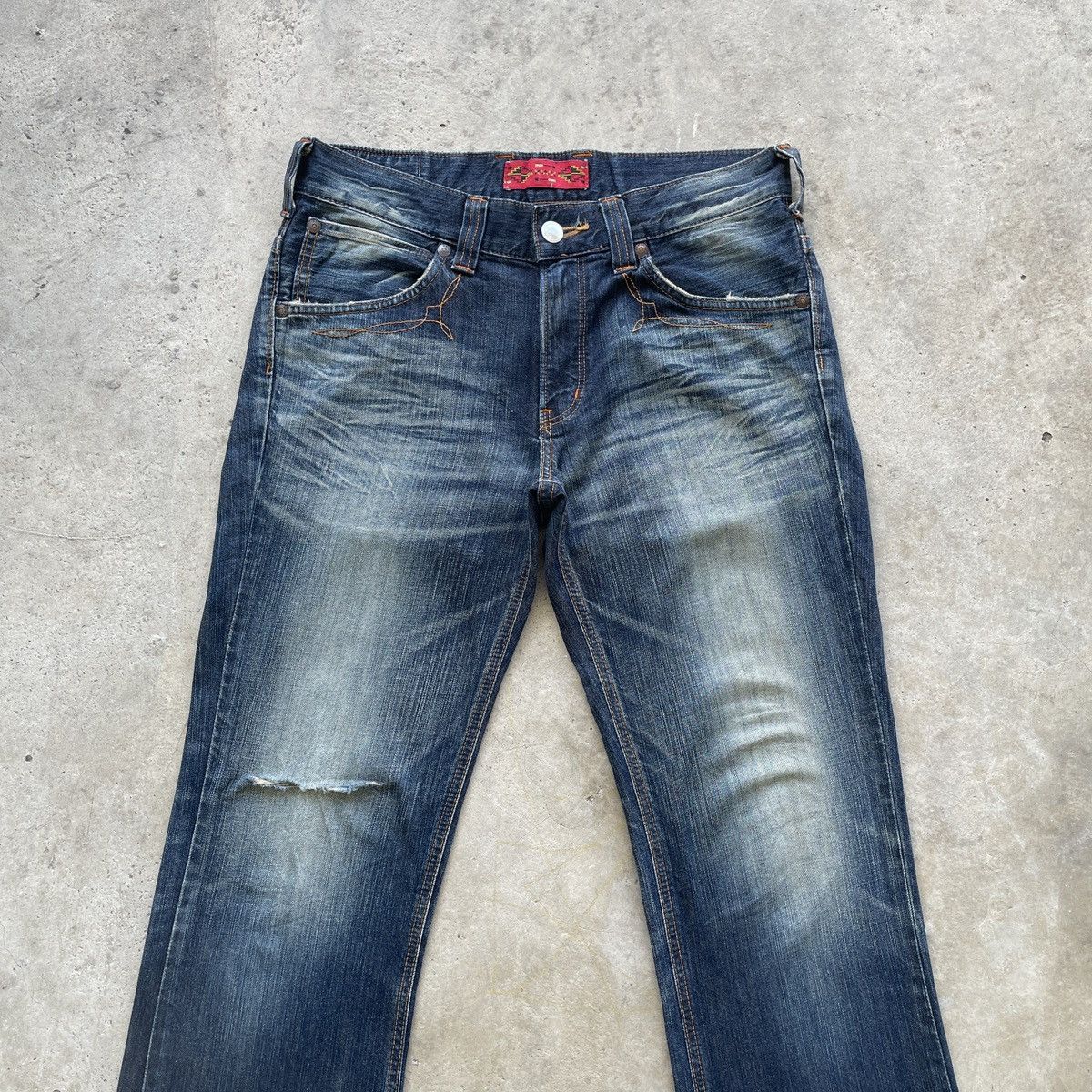 Edwin Vintage Edwin Distressed FLARE Jeans Faded BOOTCUT Pants W34 Size US 34 / EU 50 - 4 Thumbnail