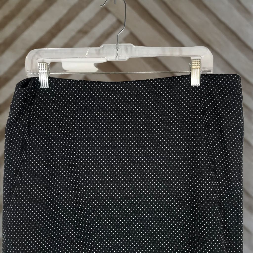 Loft LOFT Womens Large Black Polyester Skirt Pull-On Polka Dots Size 36" / US 14 / IT 50 - 1 Thumbnail