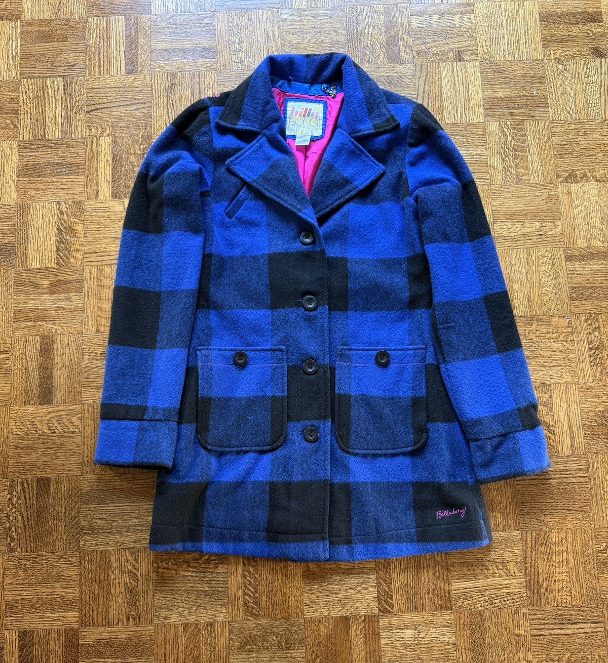 Billabong Vintage Y2K Billabong Plaid Button Up Coat Size L / US 10 / IT 46 - 1 Thumbnail