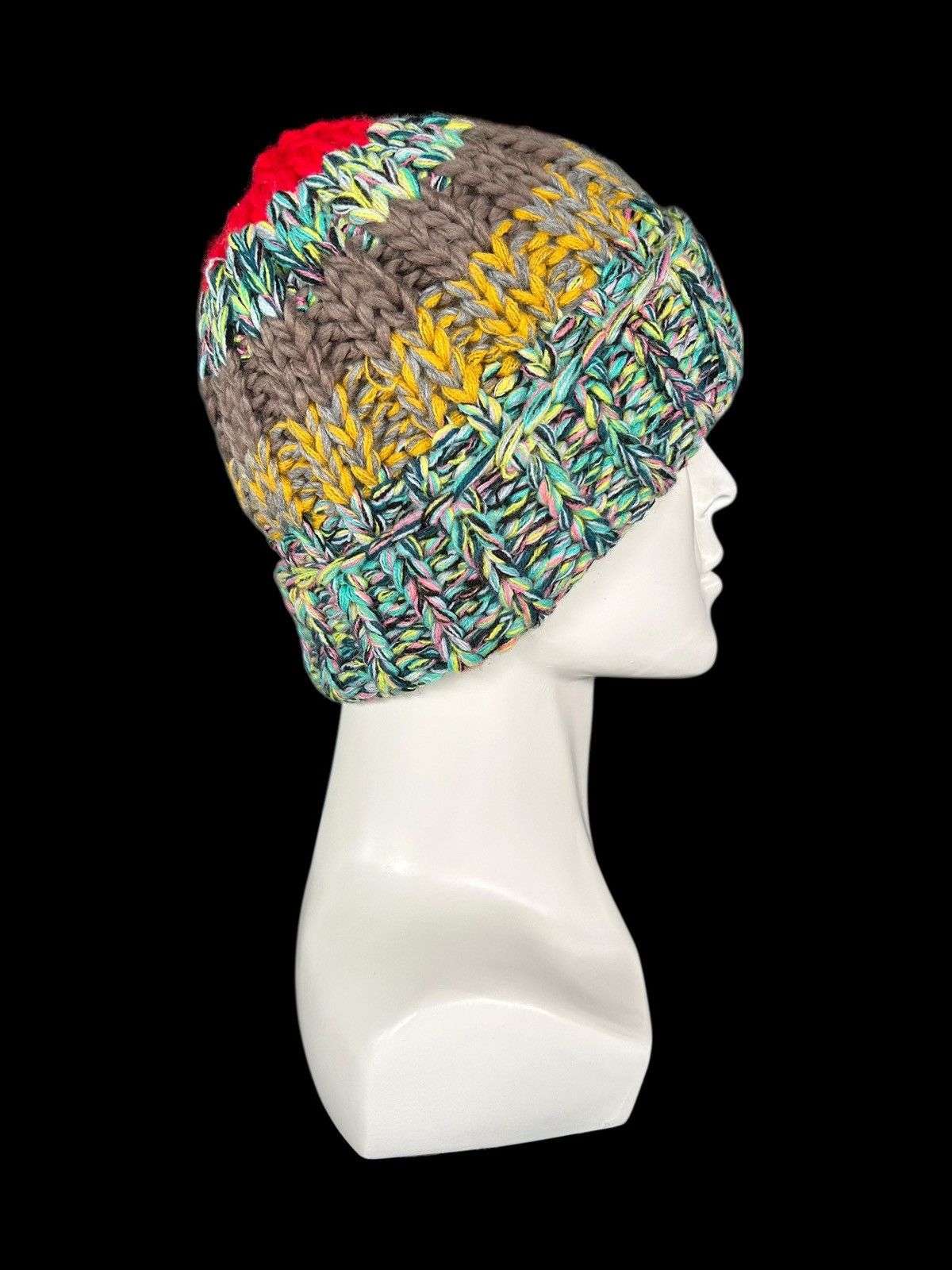 Japanese Brand × Kapital × Vintage Crochet Knitted Japanese Style Rare Beanie Hats ☠️☠️ Size ONE SIZE - 4 Thumbnail