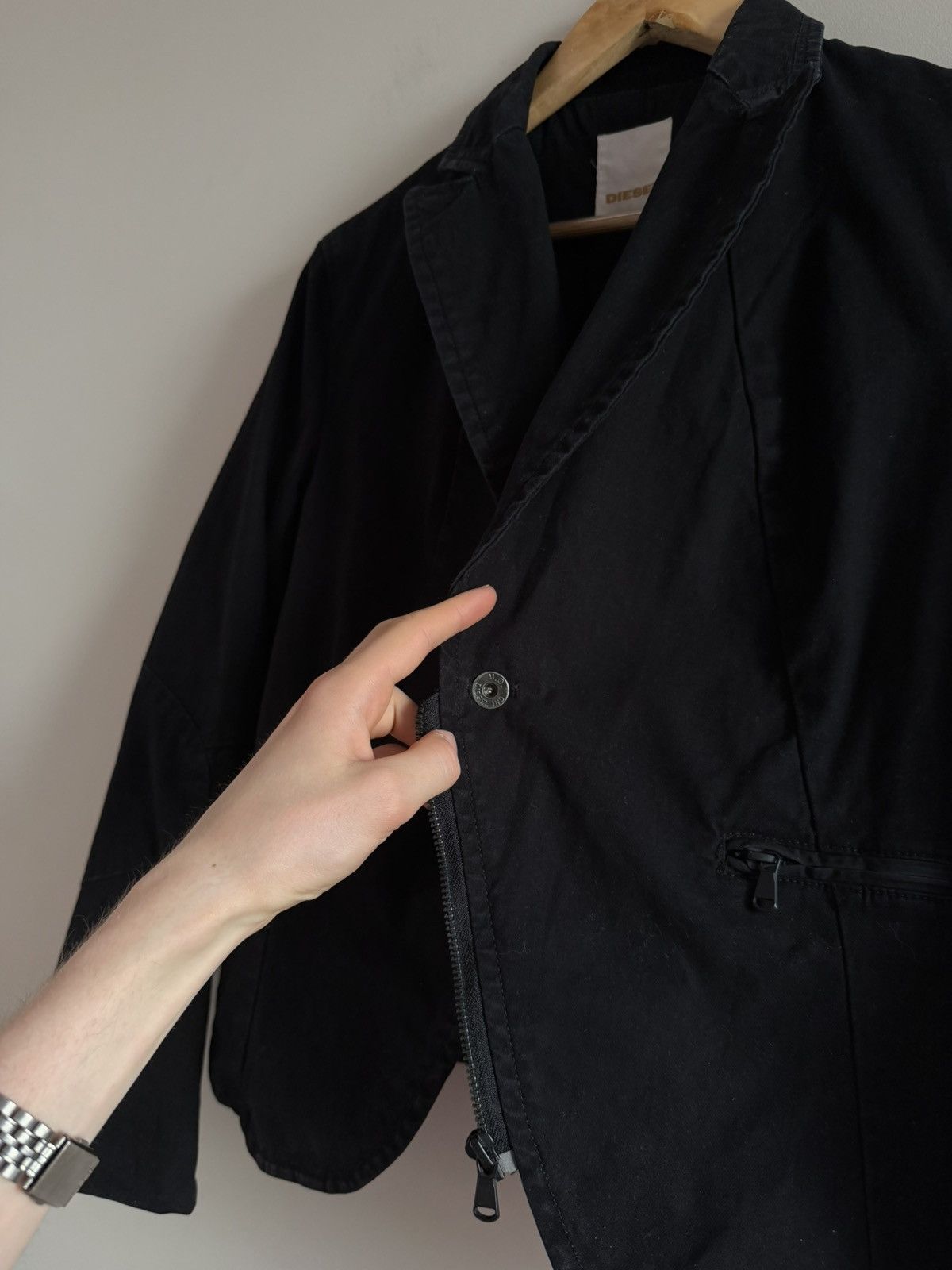 Diesel Diesel Black Fitted Blazer Zip Detail Size M / US 6-8 / IT 42-44 - 5 Thumbnail