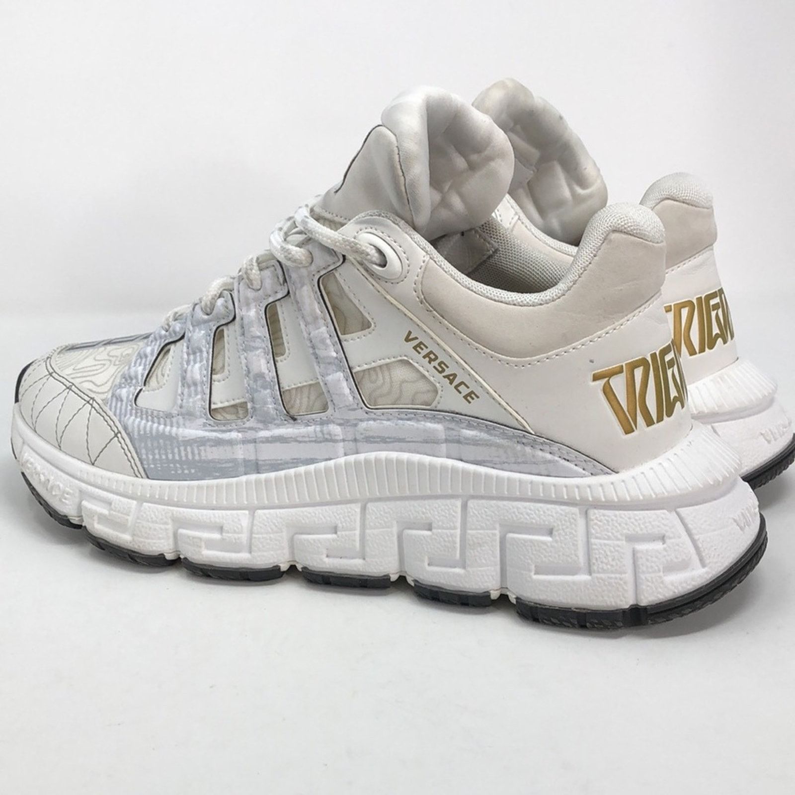 Versace Versace Womens Trigreca Bianco Oro DST539G Sneakers -Size 39 Size US 9 / IT 39 - 7 Thumbnail