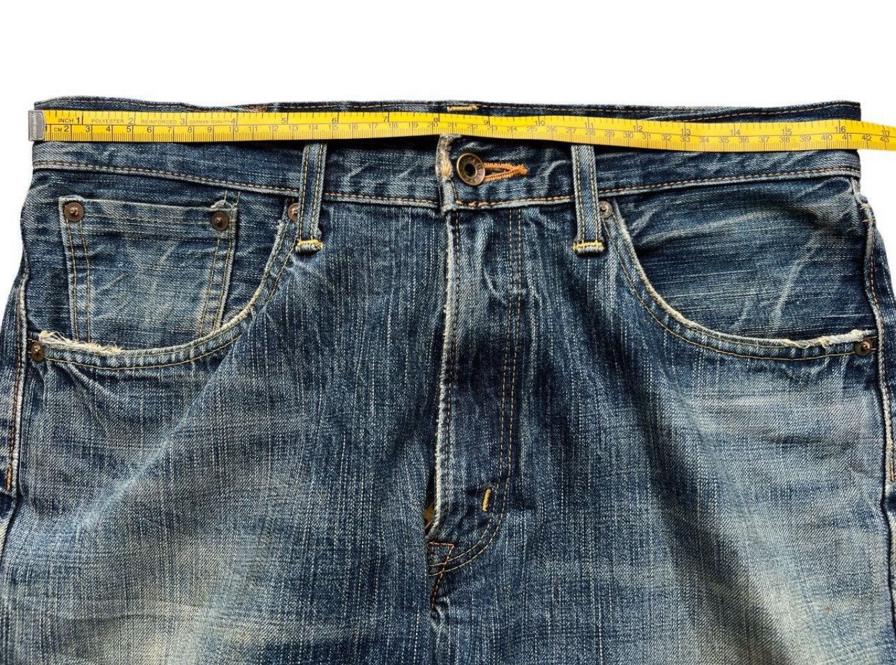 Edwin Vintage Edwin 505zx Selvedge Distressed Denim Jeans 33x31 Size US 33 - 16 Thumbnail