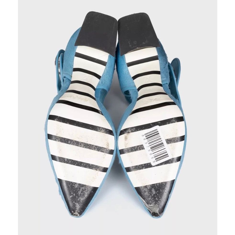 Louis Vuitton Louis Vuitton Blue Haircalf Leather Pointed Toe Pumps 38 Size US 7 / IT 37 - 5 Thumbnail