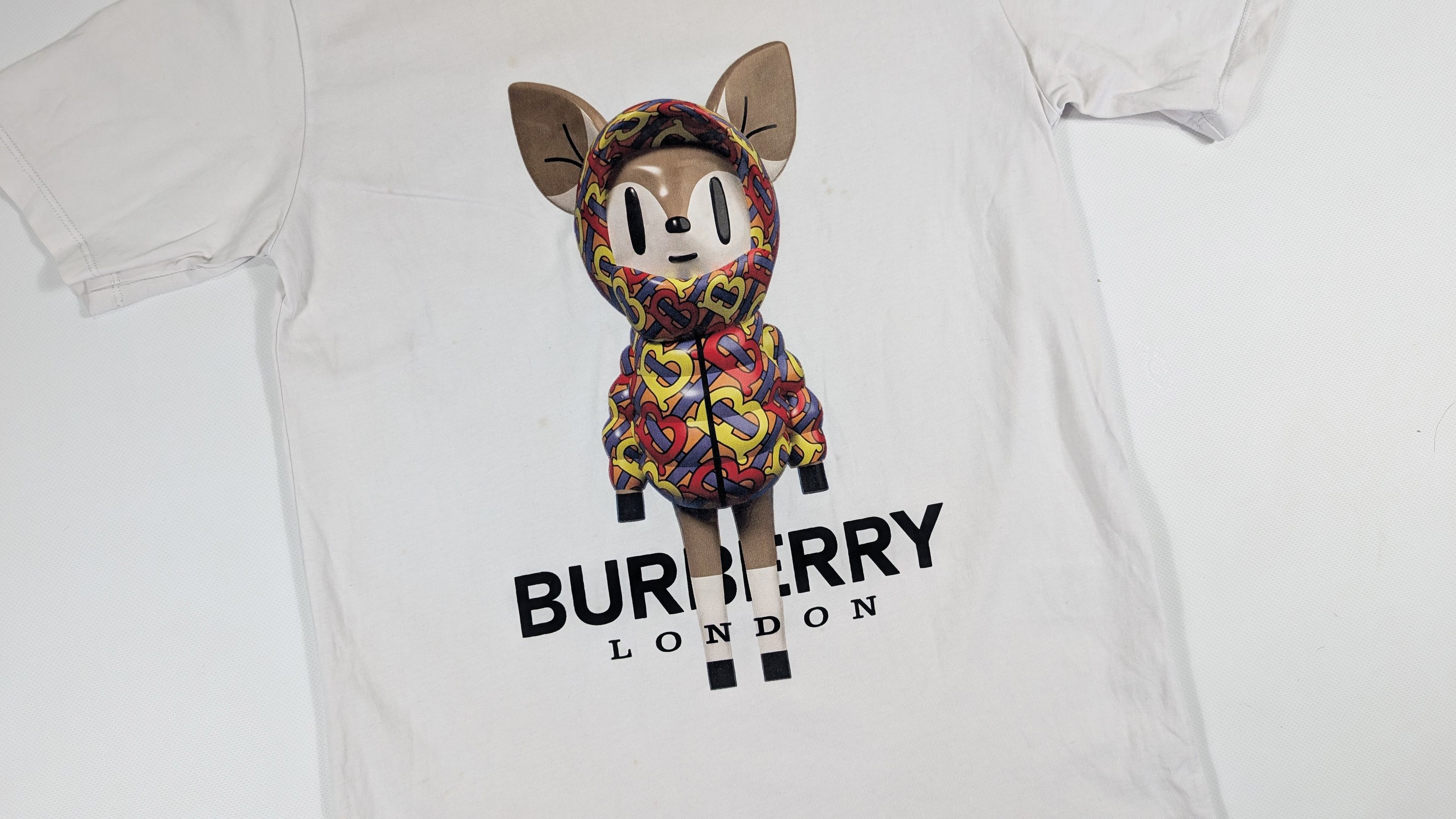 Burberry Burberry Deer Print White Cotton T-Shirt Size S Size US S / EU 44-46 / 1 - 3 Thumbnail