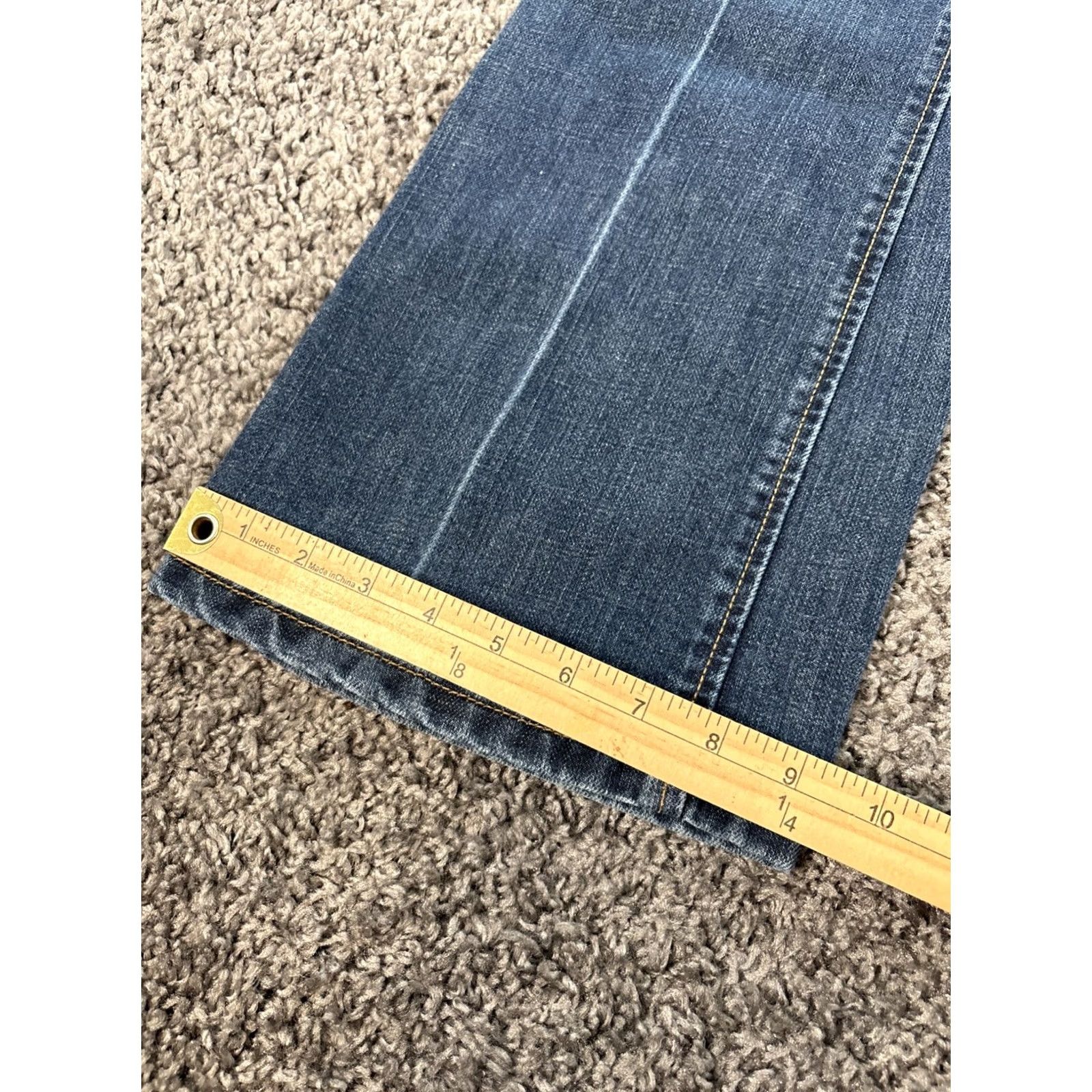 Vintage VINTAGE Gap Low Rise Boot Jeans Size 8 (32x30) Med Wash Stretch Blue Denim 90s Womens Jeans Flared Pockets Size 24" / US 00 / IT 34 - 3 Thumbnail