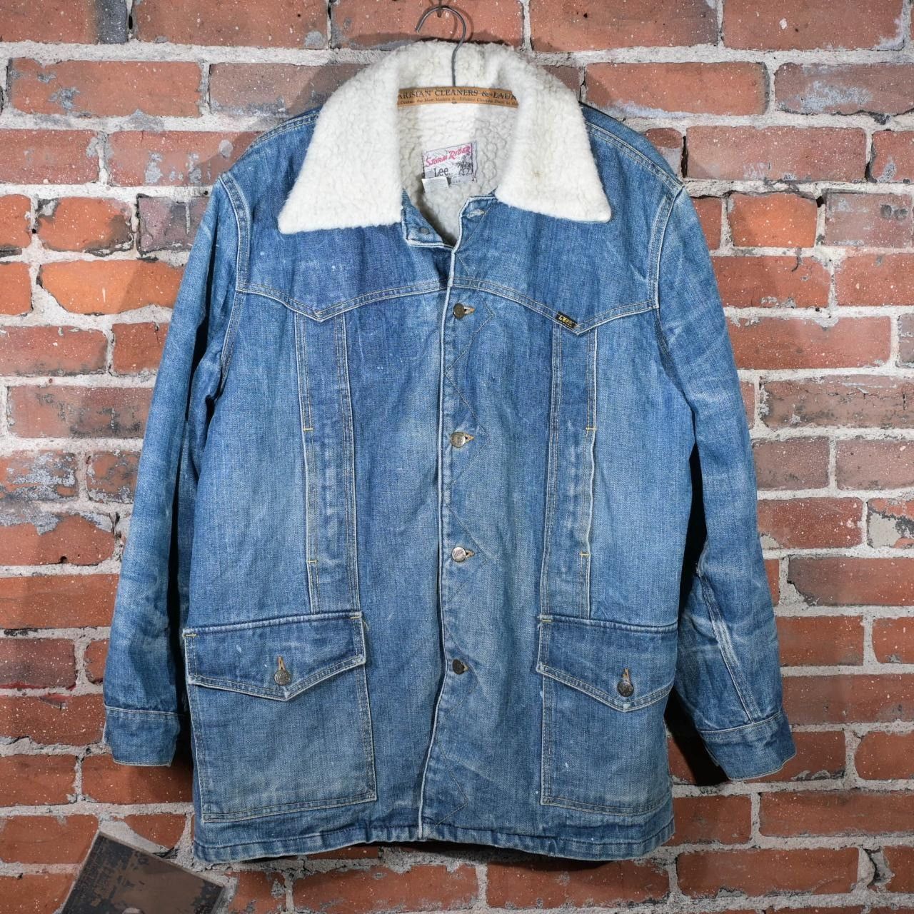 Lee Vintage 70s Lee Storm Rider Sherpa Lined Denim Chore Coat Fa Size US L / EU 52-54 / 3 - 1 Thumbnail