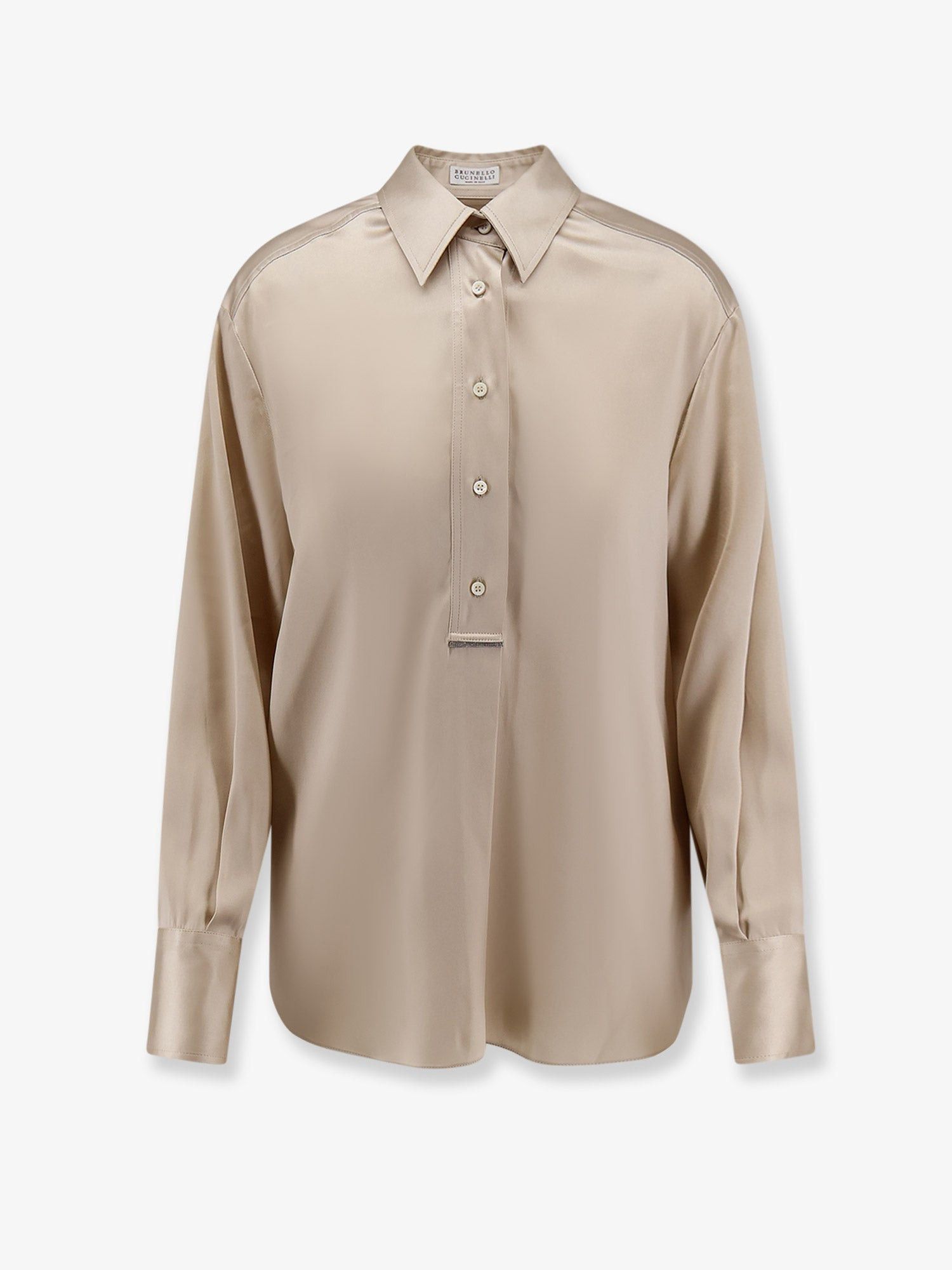 Brunello Cucinelli Brunello Cucinelli Silk shirt with Monili detail Tag Size M Women - USA Tariffs Included Size M / US 6-8 / IT 42-44 - 1 Thumbnail