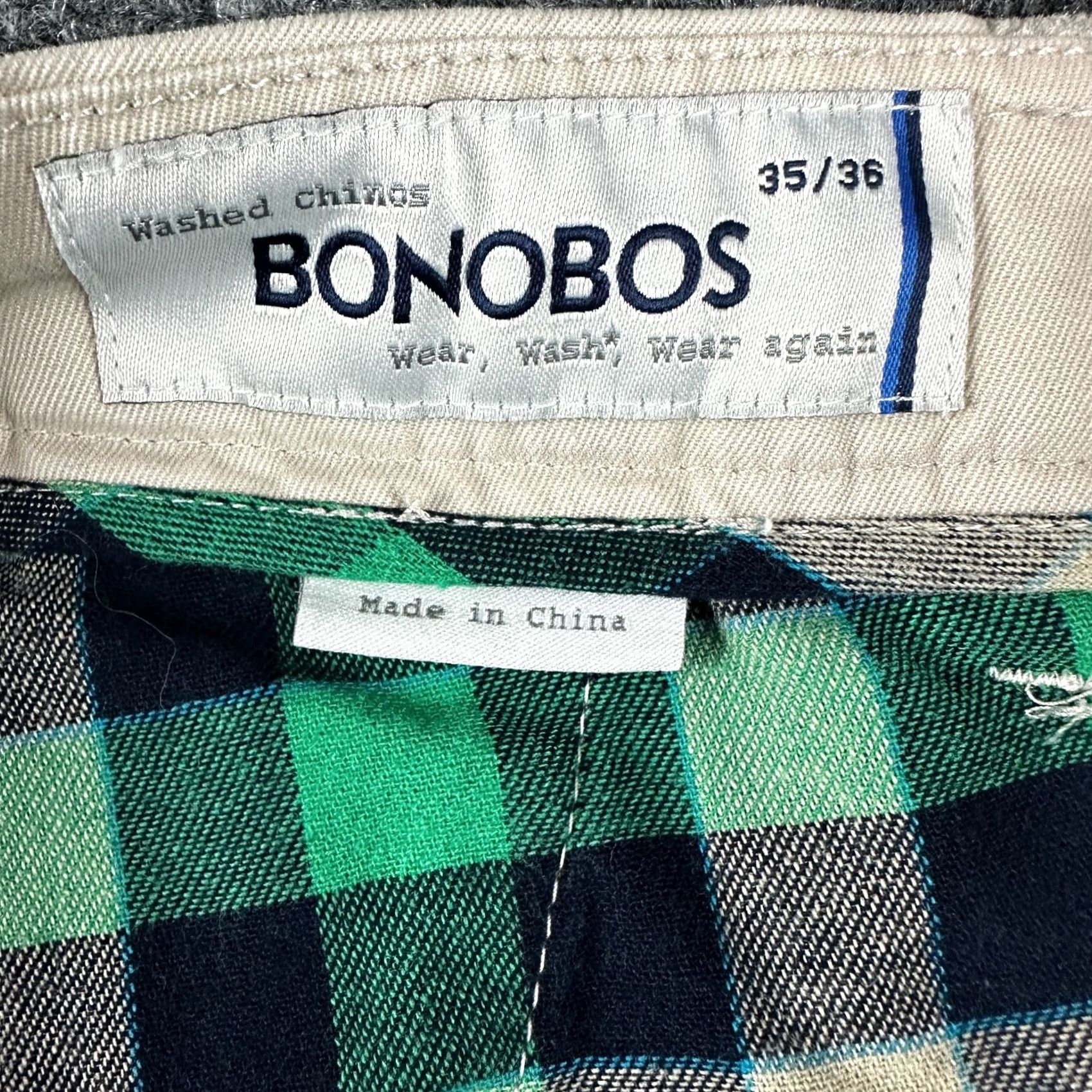 Bonobos Bonobos Pants Mens Beige Cotton Chino Boot Fit Washed Size 35 Size US 35 - 4 Thumbnail