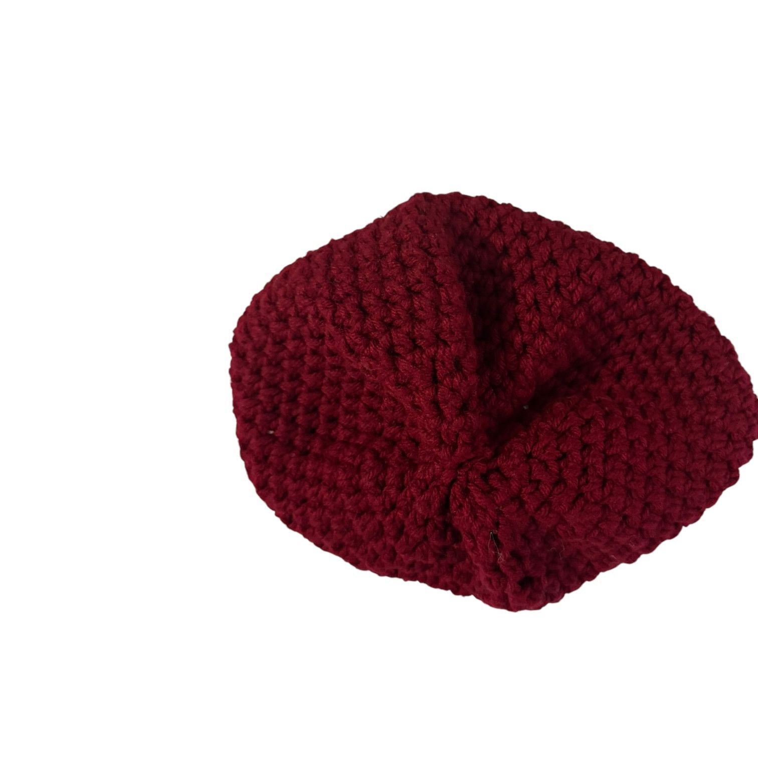 Other Women’s Dark Red Knitted Beanie Hat – One Size Size ONE SIZE - 2 Thumbnail