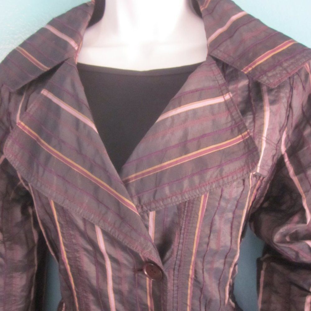 Nina Ricci TeriJon "Jon" Purple Metallic Striped Jacket Size M Size S / US 4 / IT 40 - 11 Thumbnail