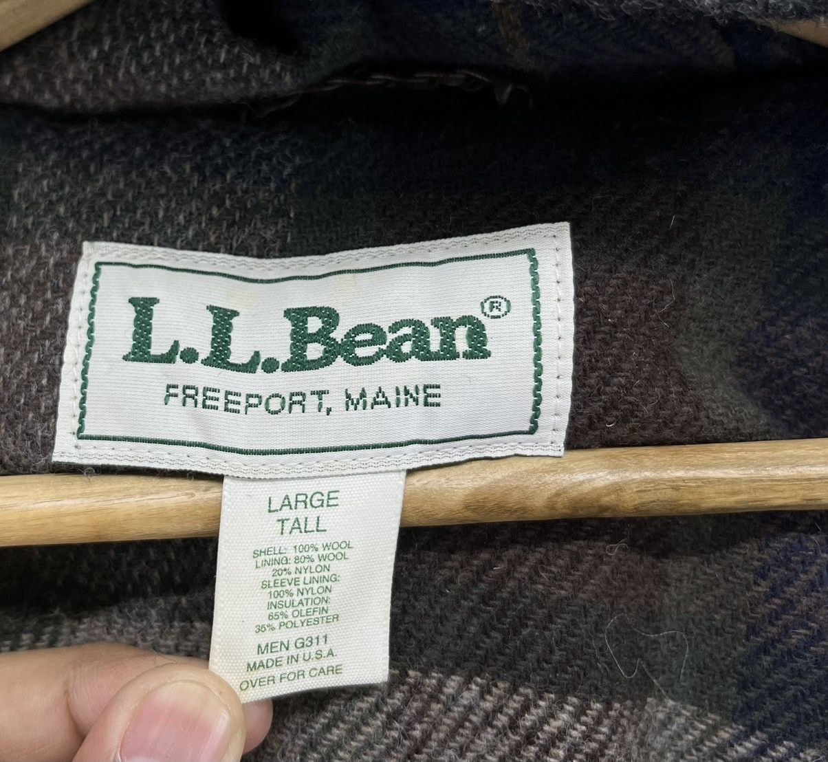 L.L. Bean × Vintage Vintage L.L. Bean Thinsulate Duffle Wool Long Jacket Size US L / EU 52-54 / 3 - 8 Thumbnail