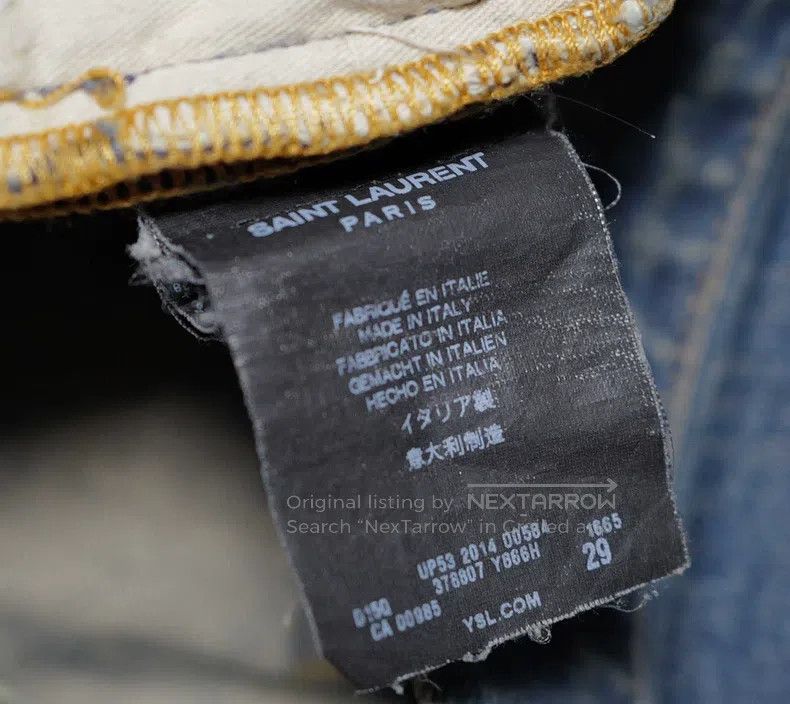 Saint Laurent Paris Saint Laurent Paris Washed and Distressed Jeans Size US 29 - 3 Thumbnail