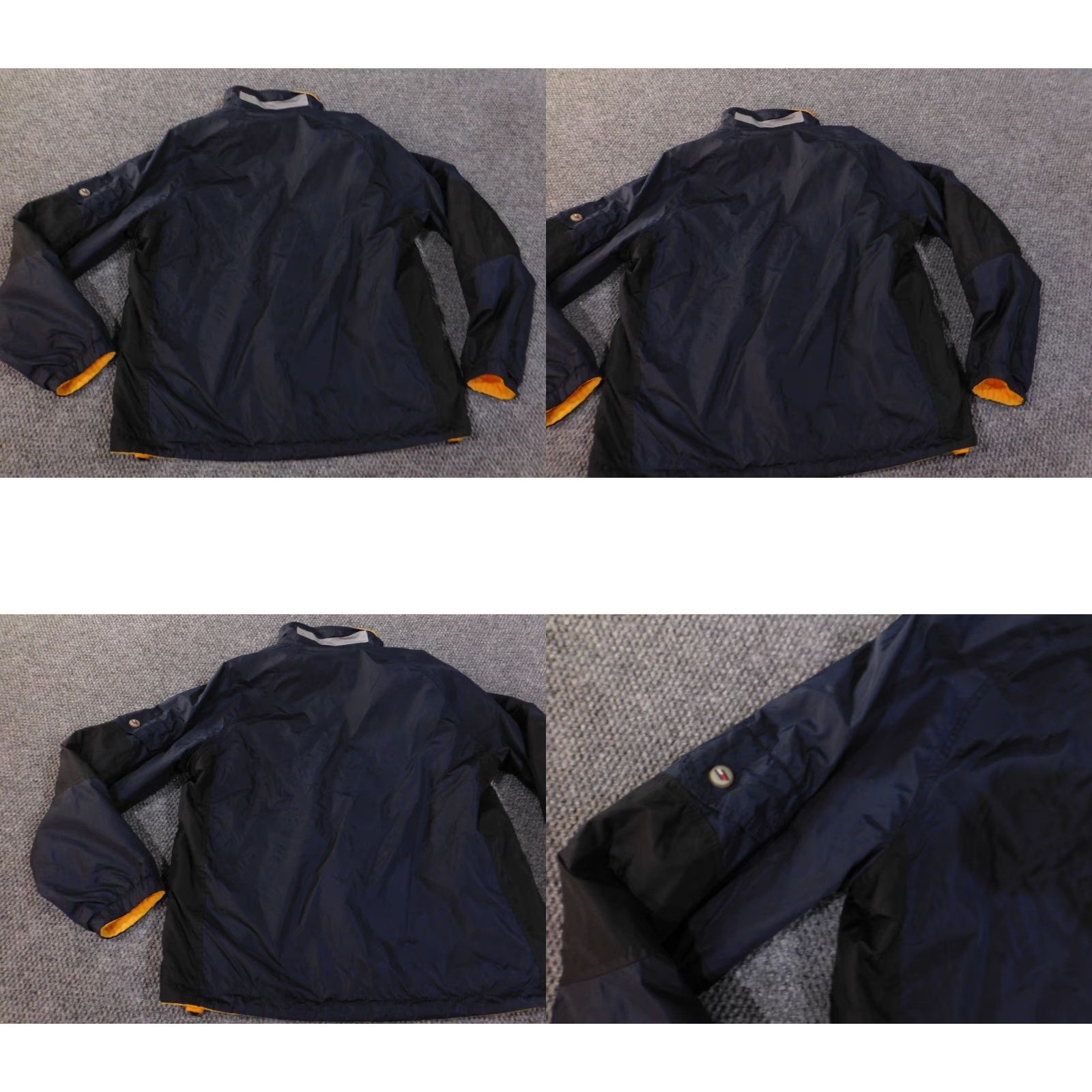 Tommy Hilfiger VINTAGE Tommy Hilfiger Jacket Mens Small Blue Reversible Fleece Yellow 90s Bomber Zip Size US S / EU 44-46 / 1 - 8 Thumbnail