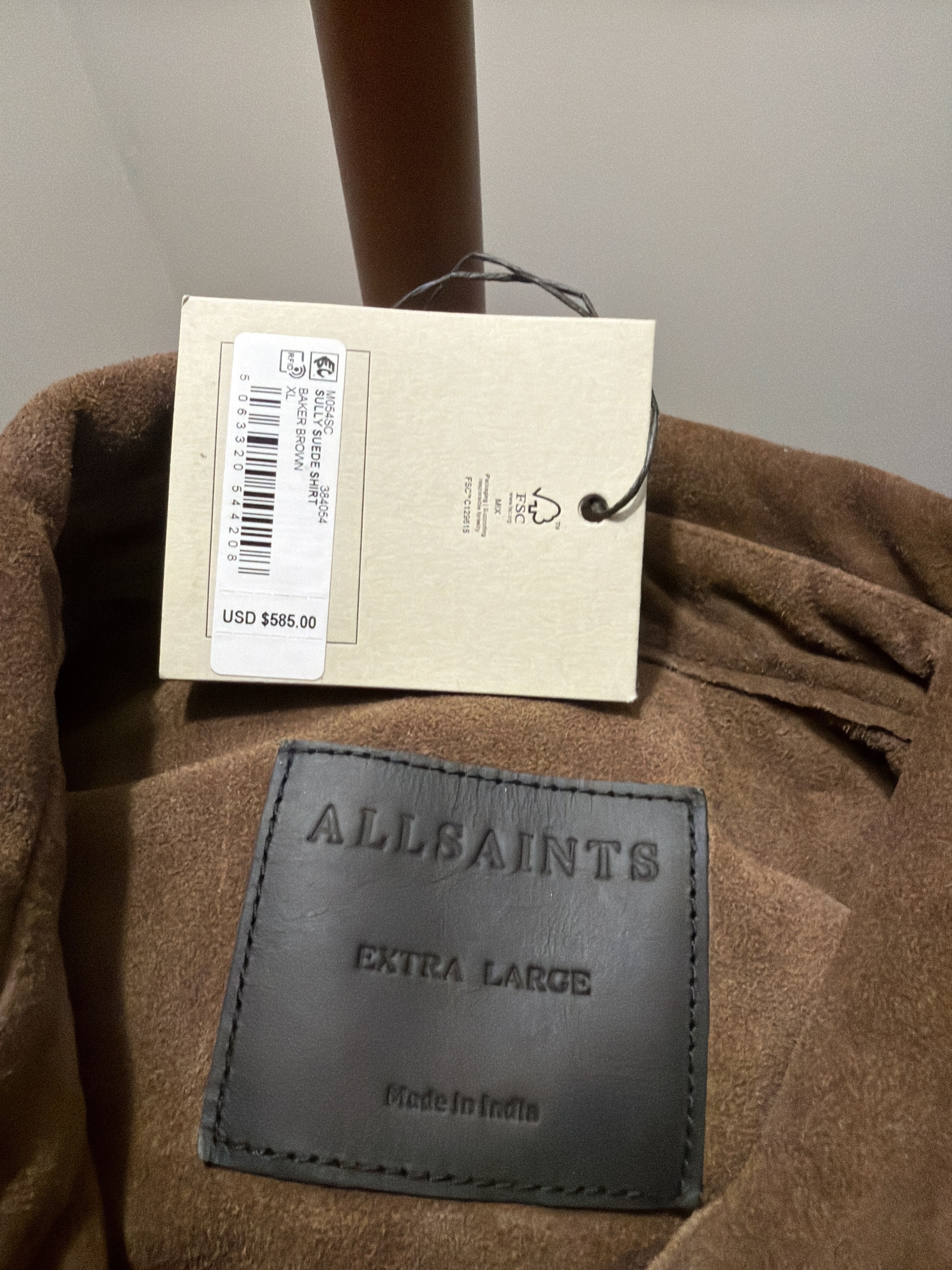 Allsaints Sully Suede Shirt Size US XL / EU 56 / 4 - 2 Thumbnail
