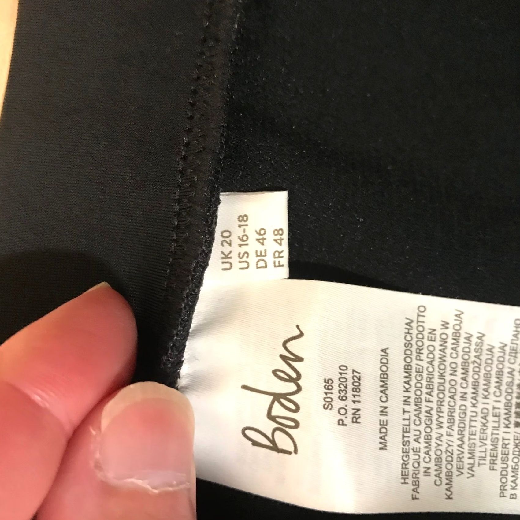 Boden Boden Black High Waisted Bikini Bottoms Full Coverage Swim S0165 US 16-18 UK 20 - Minimalist Size 32" / US 10 / IT 46 - 6 Thumbnail