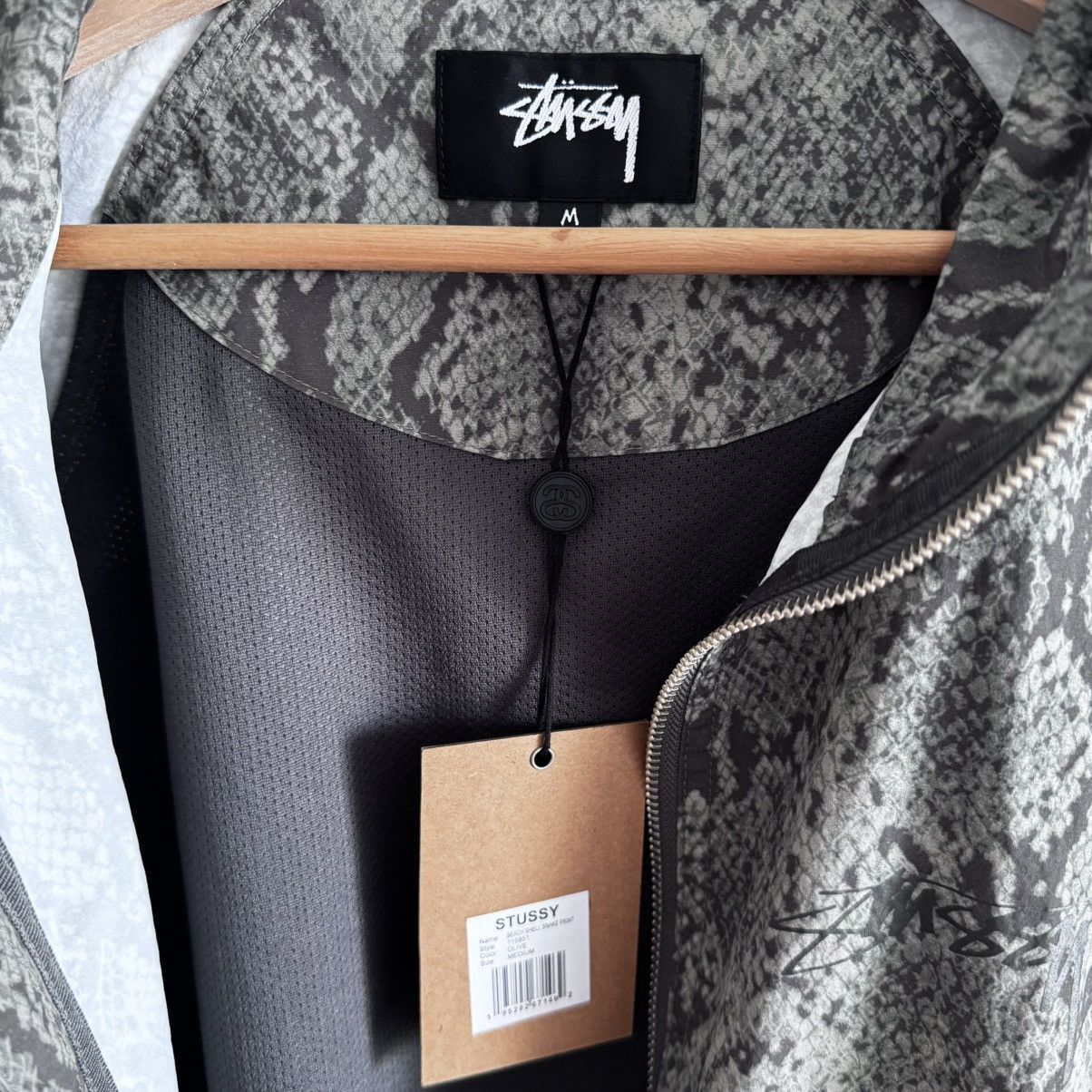 Stüssy Beach Shell Snake Print Jacket