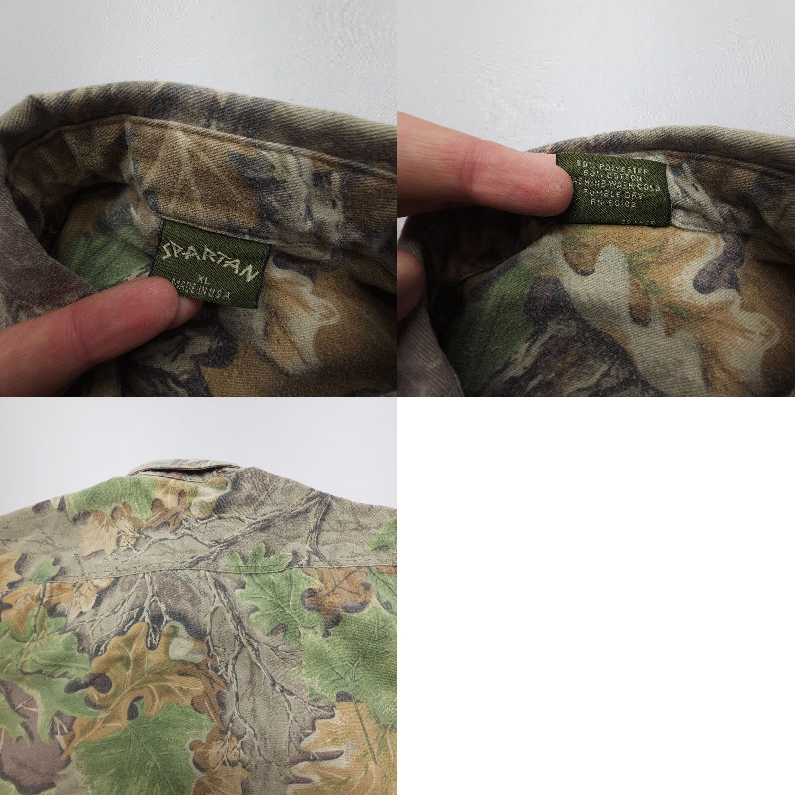 Vintage VINTAGE Spartan Advantage Camo Shirt Mens XL Long Sleeve Button-Up Twill USA Made Collar Pocket Outdoor All Seasons Size US XL / EU 56 / 4 - 8 Thumbnail