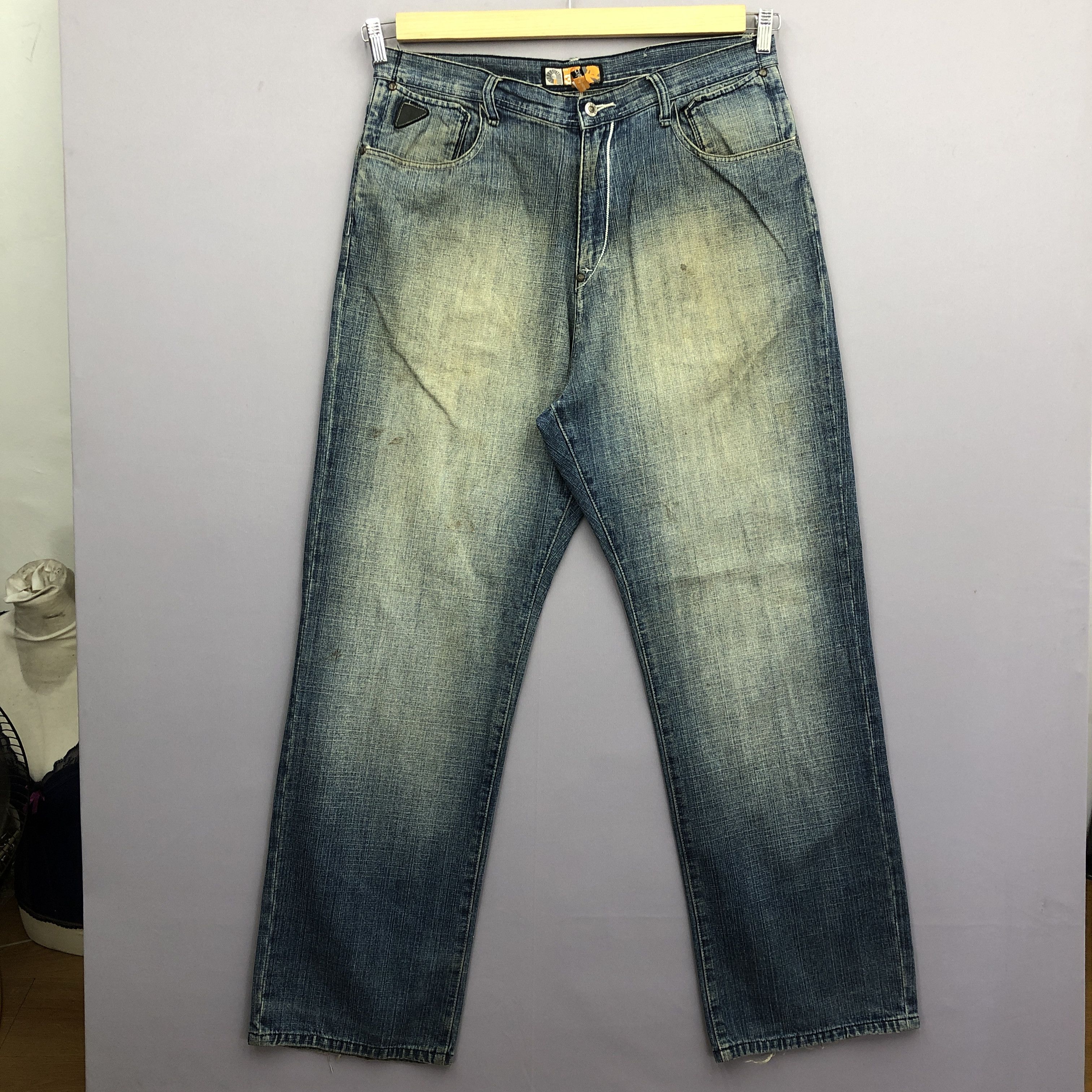 Akademiks Crazy Y2K/2000s Akademik Baggy Jeans Faded JNCO Skater Denim Size US 34 / EU 50 - 1 Thumbnail