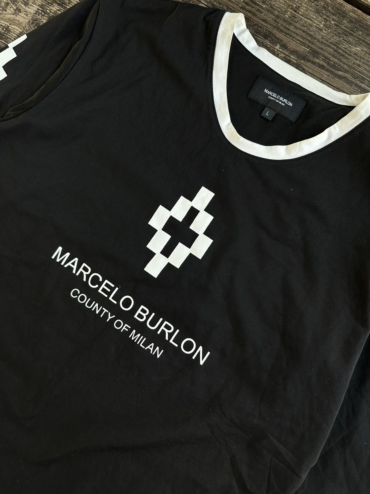 Vintage Marcelo Burlon Long Sleeve Black L Rare