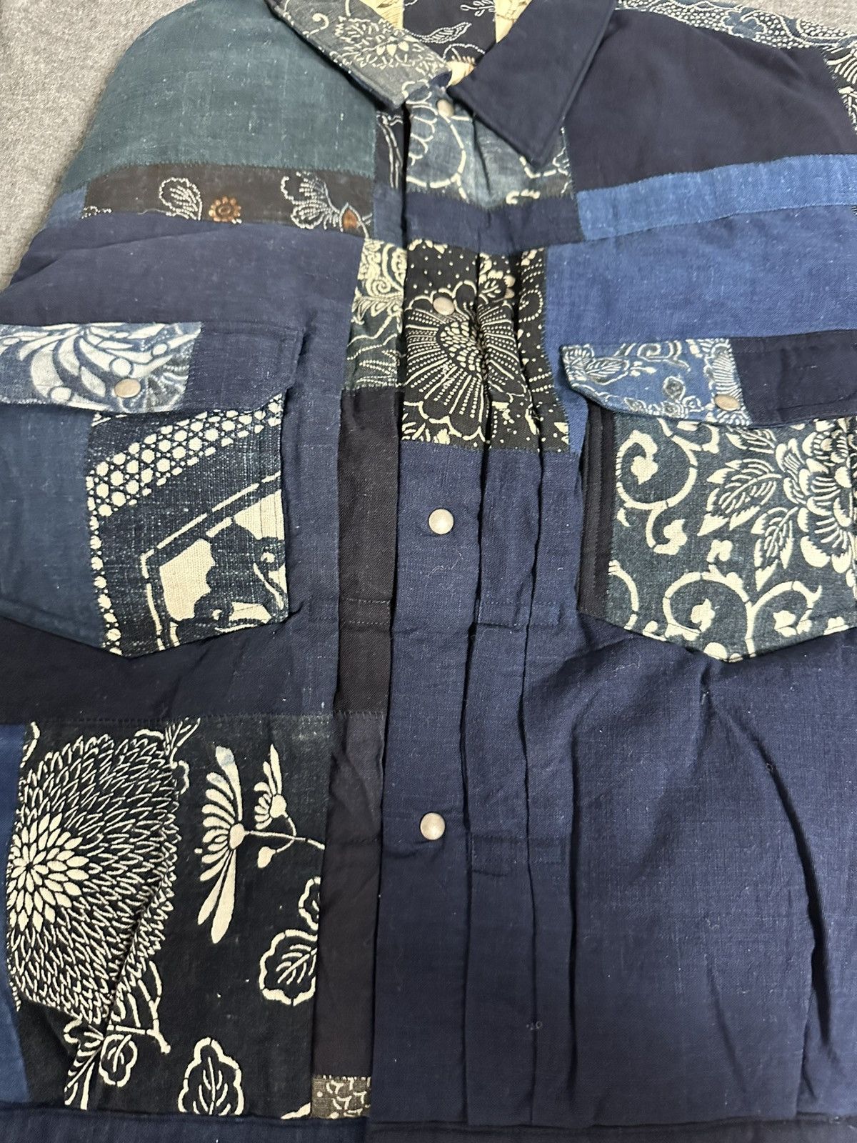 Visvim Visvim 101XX DOWN JKT KOFU Indigo Pattern Size US S / EU 44-46 / 1 - 3 Thumbnail