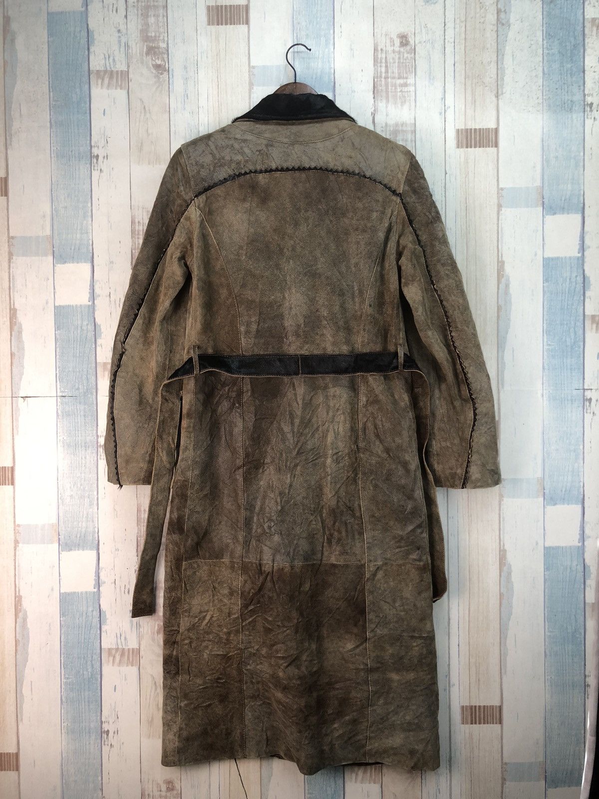 Genuine Leather × Vintage Vintage Pianca Leather Long Jacket Size S / US 4 / IT 40 - 2 Thumbnail