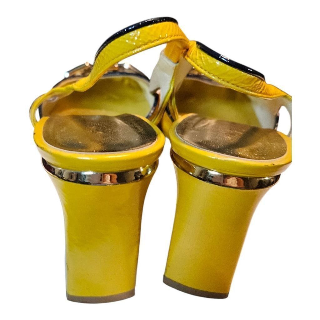 Marc Jacobs Marc Jacobs Yellow Slingback Heels Size 39.5 Size US 7.5 / IT 37.5 - 8 Thumbnail