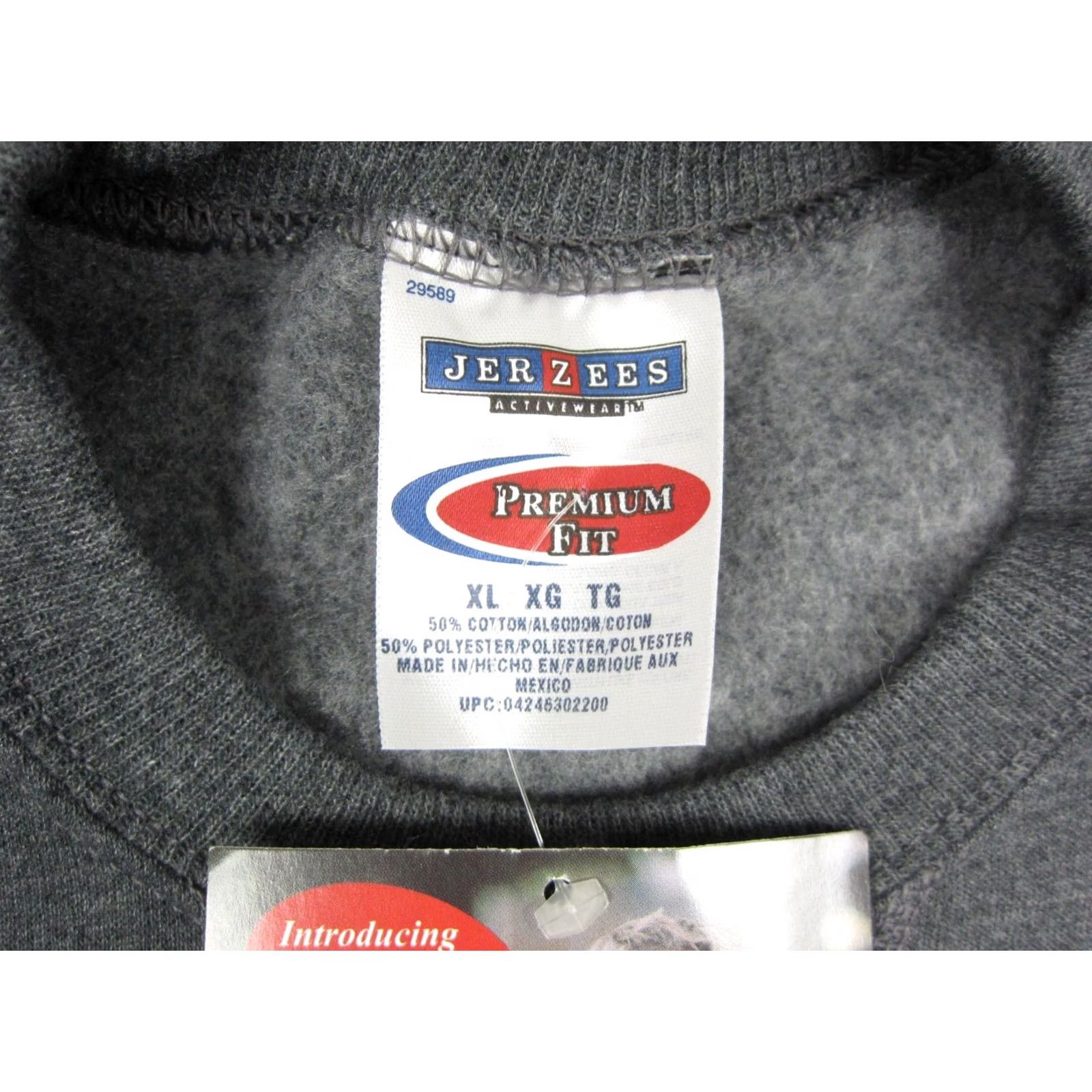 Jerzees VINTAGE Jerzees Sweatshirt Mens XL Gray Crewneck Premium Fit Sweatshirt Size US XL / EU 56 / 4 - 7 Thumbnail