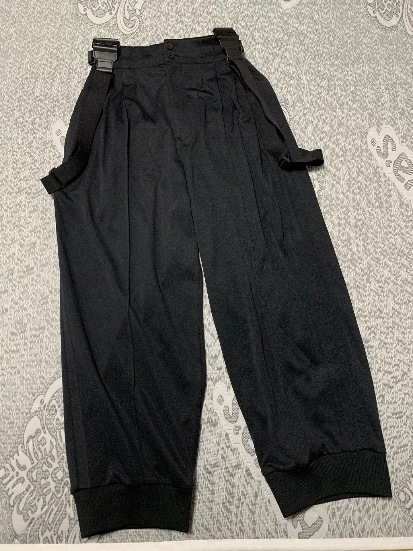 Y-3 Y3 adidas Yohji Yamamoto suspender wide-leg pants Size US 35 - 1 Thumbnail